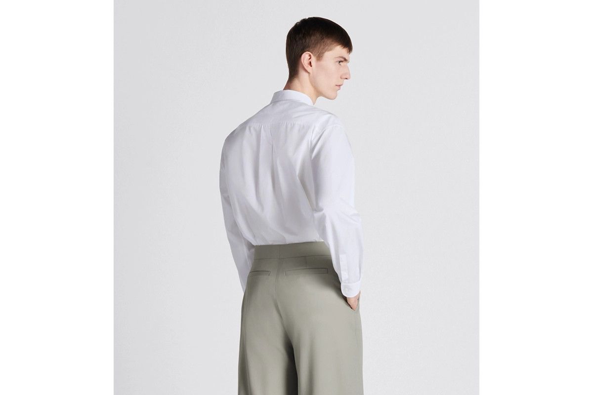 Dior o1w1db11024 Cd Interlaced Shirt in White Size US XL / EU 56 / 4 - 5 Thumbnail