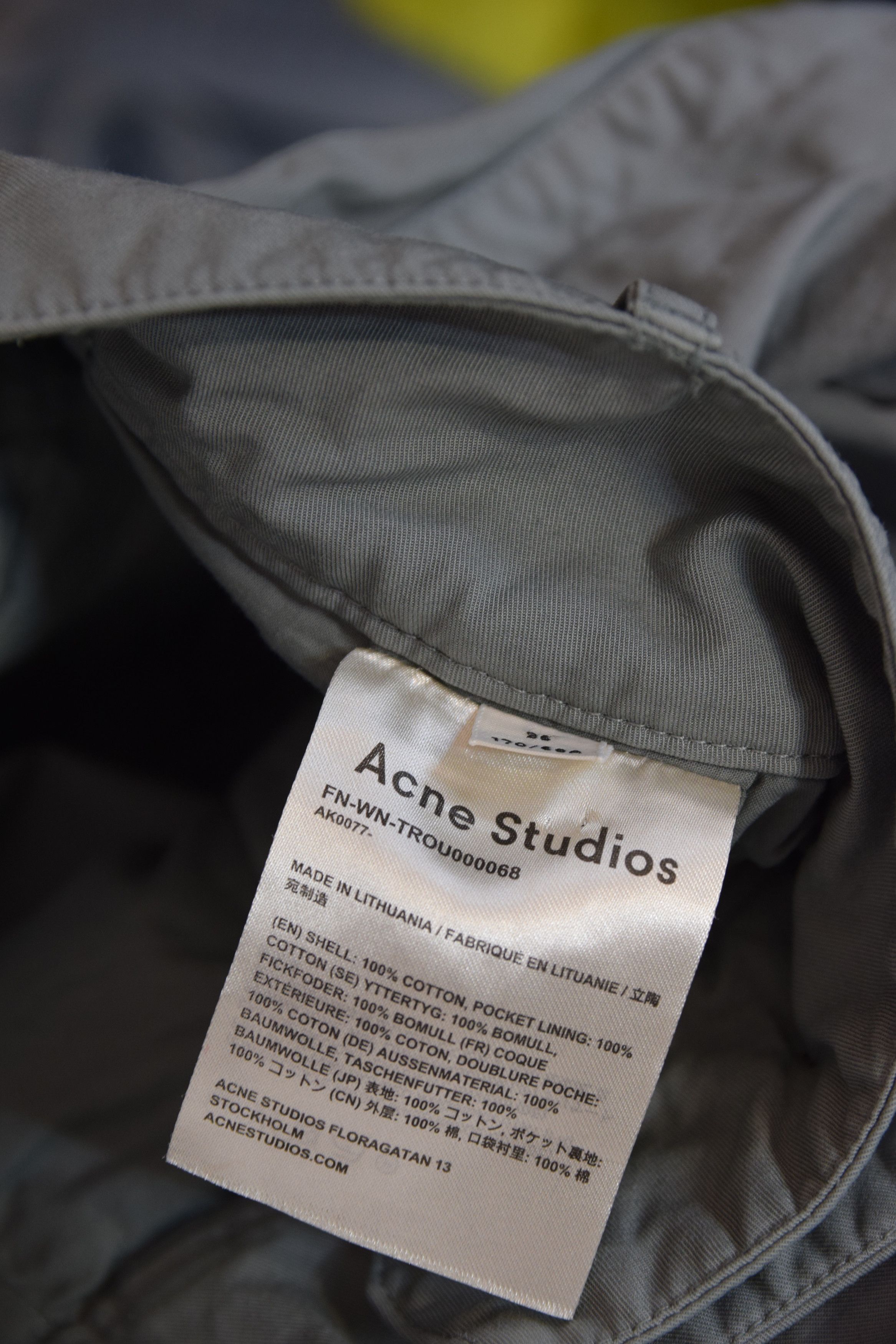 Acne Studios Women's 34 High Waist Chino Pants Teal Loose 36 Size 36" / US 14 / IT 50 - 11 Thumbnail