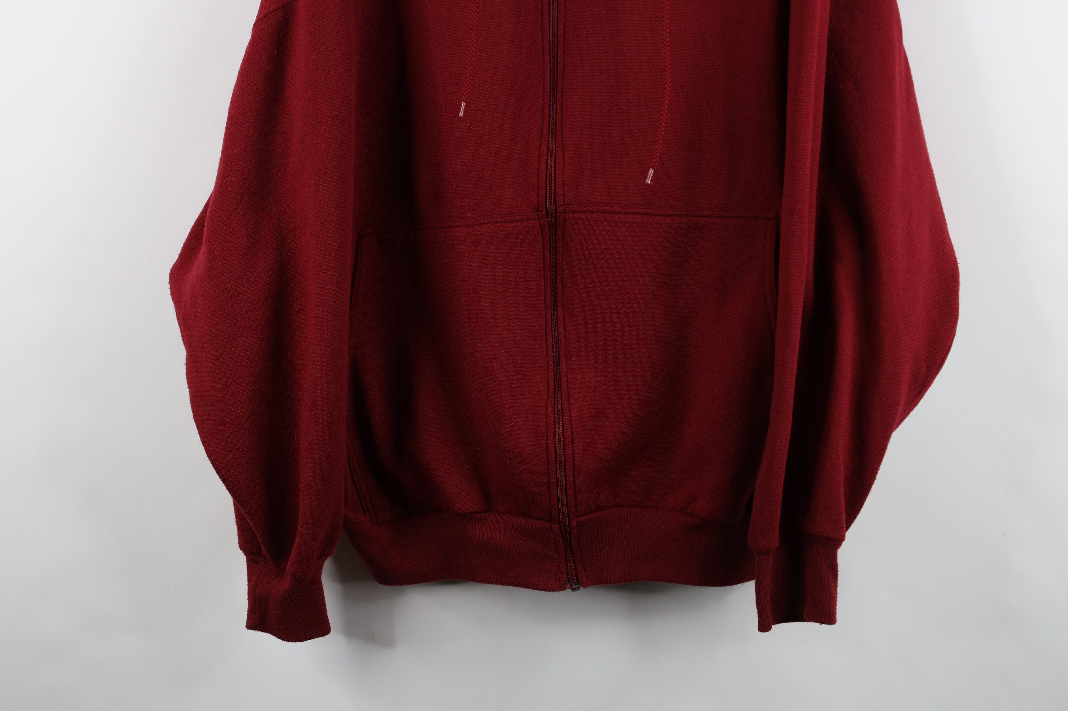 Vintage Vintage 90s Streetwear Blank Full Zip Hoodie Sweatshirt Size US XXL / EU 58 / 5 - 3 Thumbnail
