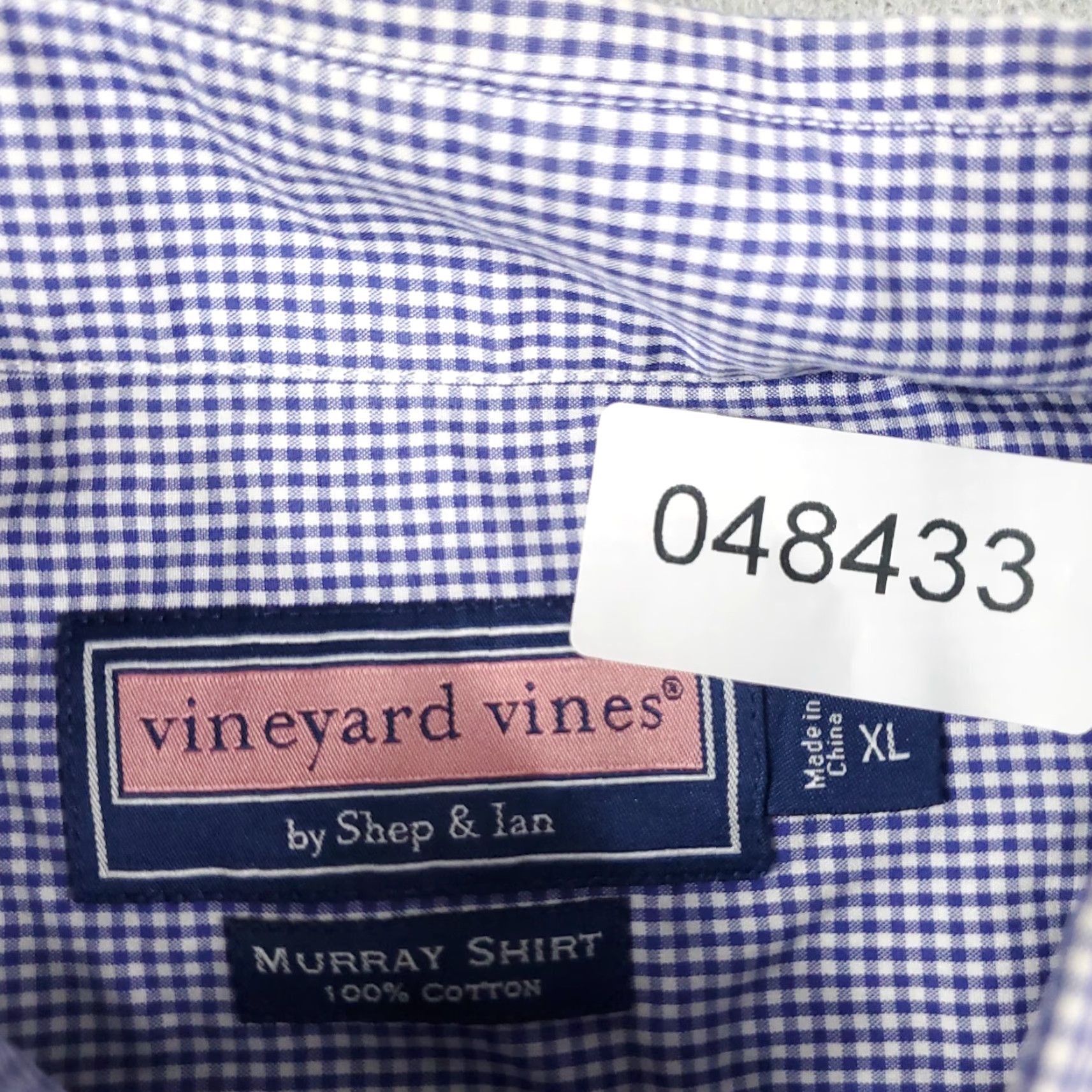Vineyard Vines VINEYARD VINES Shirt XL Purple Check Button-Up Long Sleeve Mens Casual Preppy Size US XL / EU 56 / 4 - 8 Thumbnail