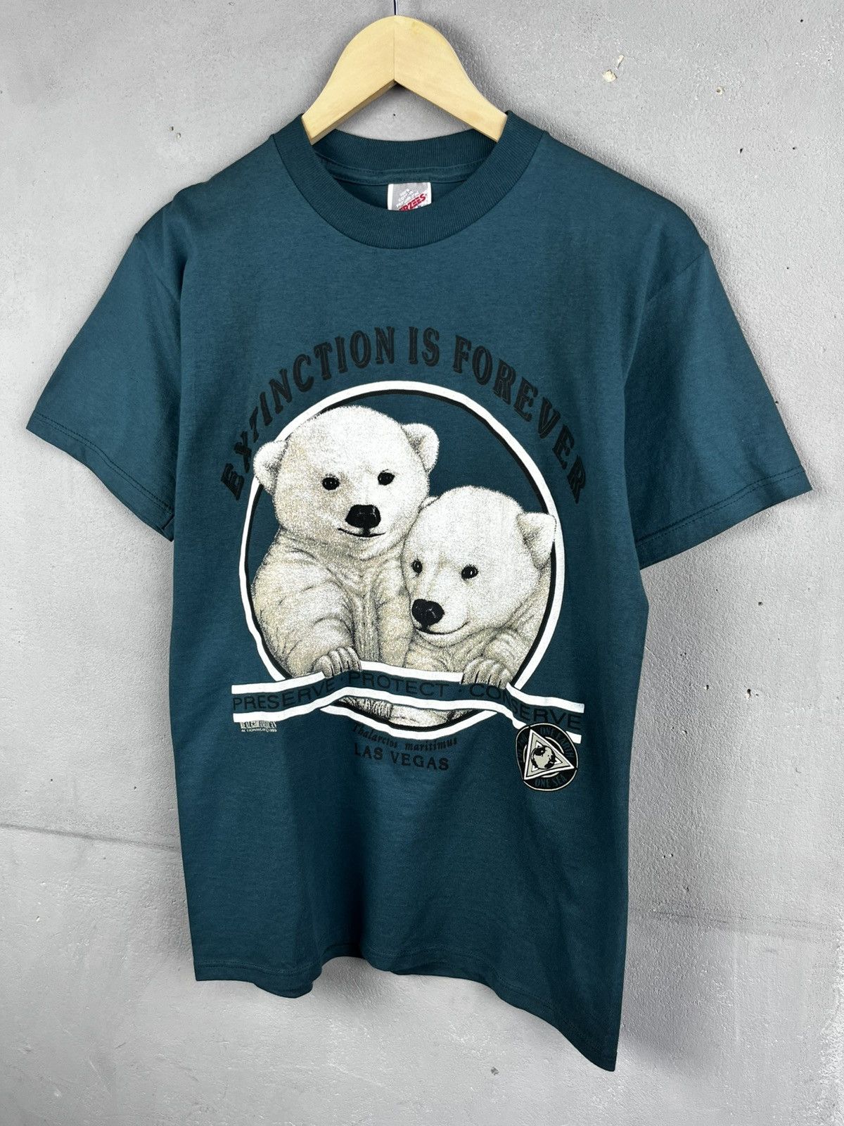 Vintage Jerzees extinction is forever 1995 las vegas Size US S / EU 44-46 / 1 - 1 Thumbnail