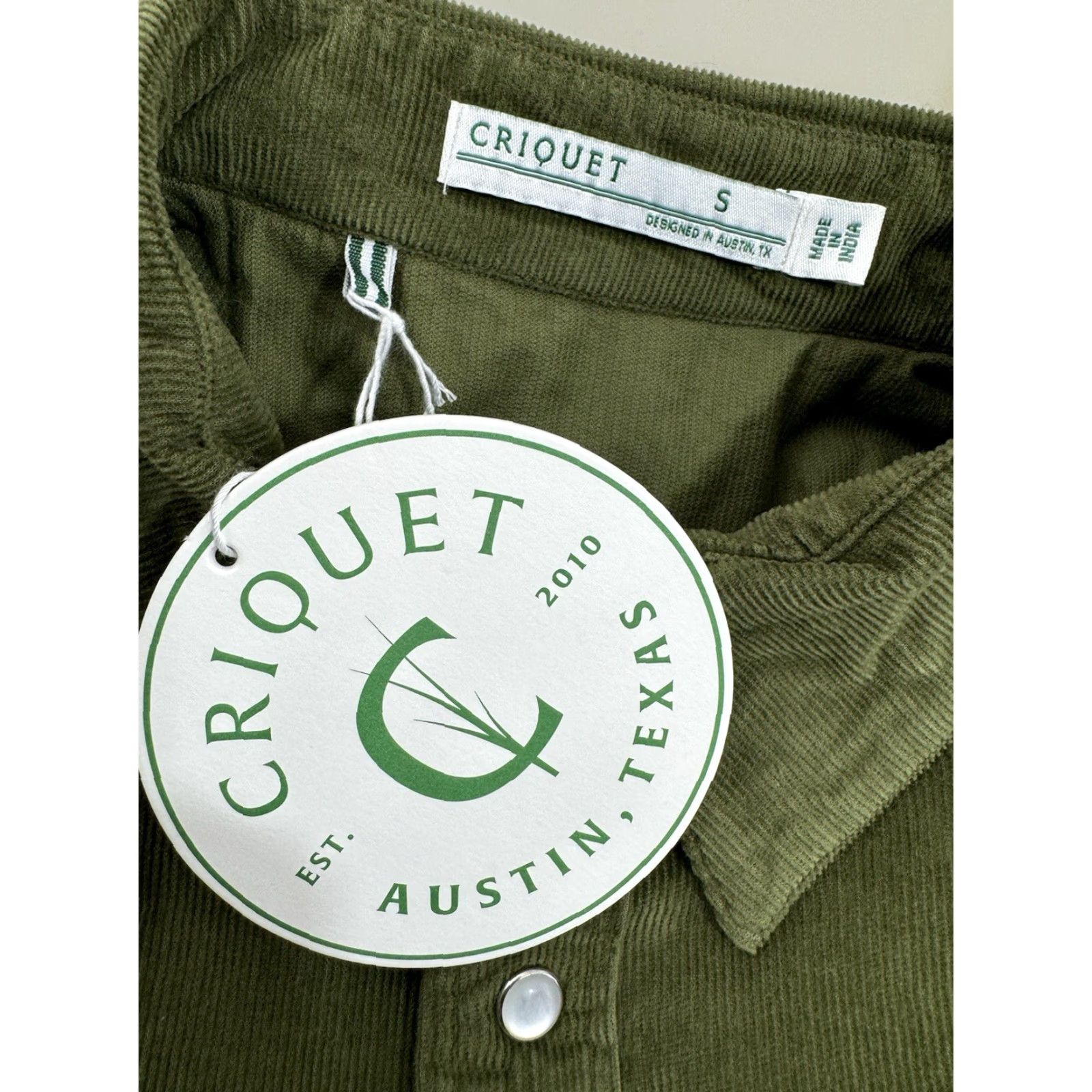 Vintage Criquet Austin - NEW w TAG - Corduroy Pearl Snap Western Mens S Shirt GreenVintage Western Shirt Mens S Corduroy Pearl Snap Criquet Austin Size US S / EU 44-46 / 1 - 4 Thumbnail