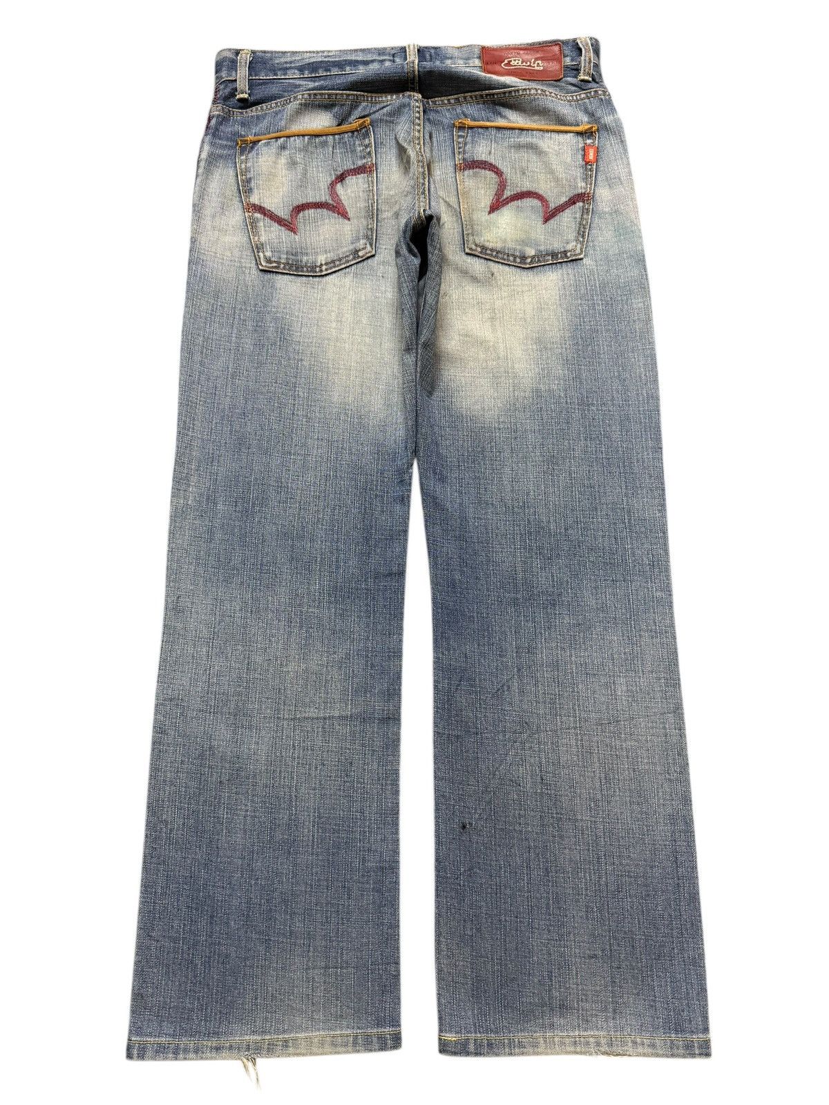 Edwin Vintage 90s Japan Edwin Blue Trip Faded Wash Wide Leg Baggy Size US 34 / EU 50 - 2 Thumbnail