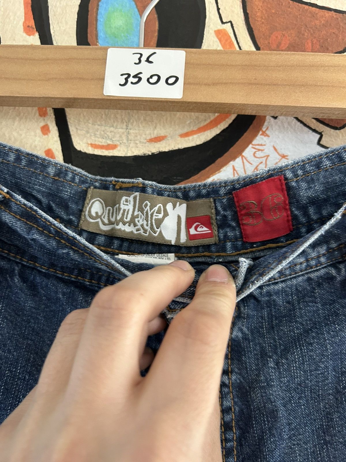 Quiksilver × Vintage 90s Quick silver Adventurer Jorts Size US 36 / EU 52 - 5 Thumbnail