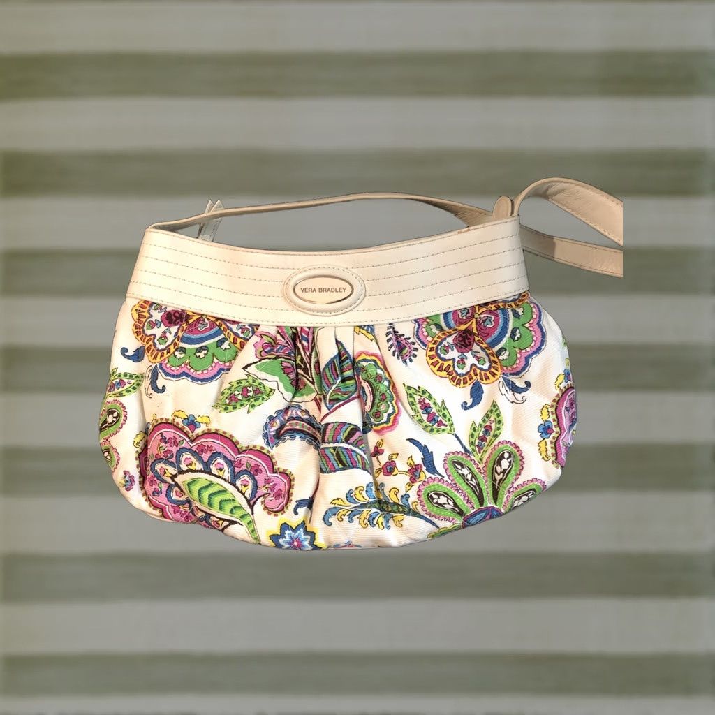 Vera Bradley Vera Bradley Purse Paisley Floral Design Multicolor Leather Top Handle Bag Womens Size ONE SIZE - 1 Thumbnail