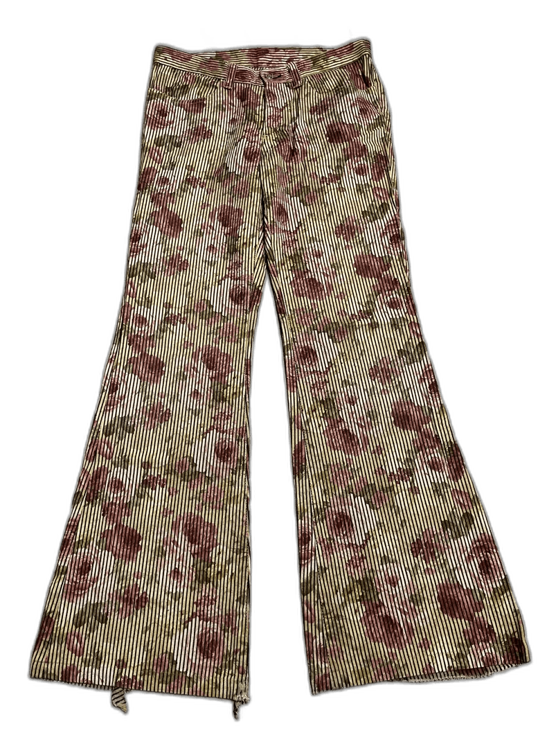 Yohji Yamamoto Vintage Floral Striped Pants-2506 Size 30" / US 8 / IT 44 - 1 Thumbnail
