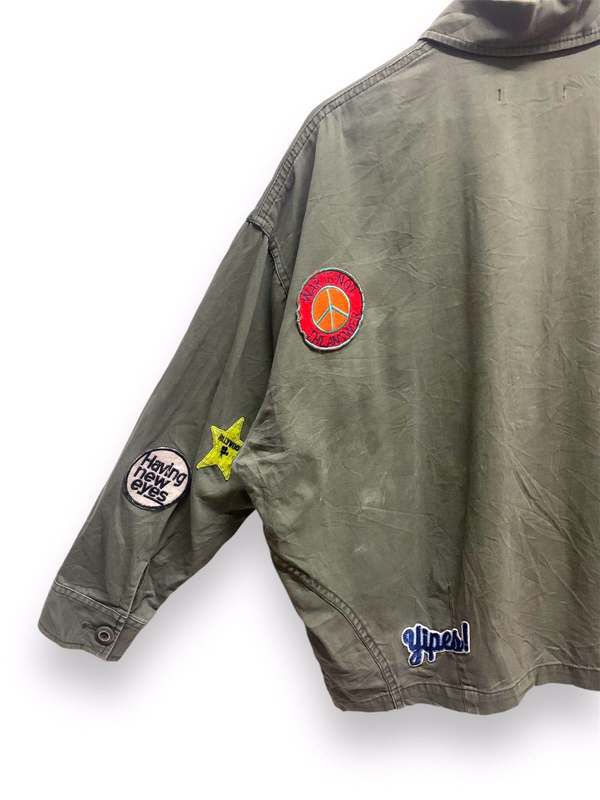 Japanese Brand MOUSSY Jacket Green Army Patches Size US XL / EU 56 / 4 - 8 Thumbnail