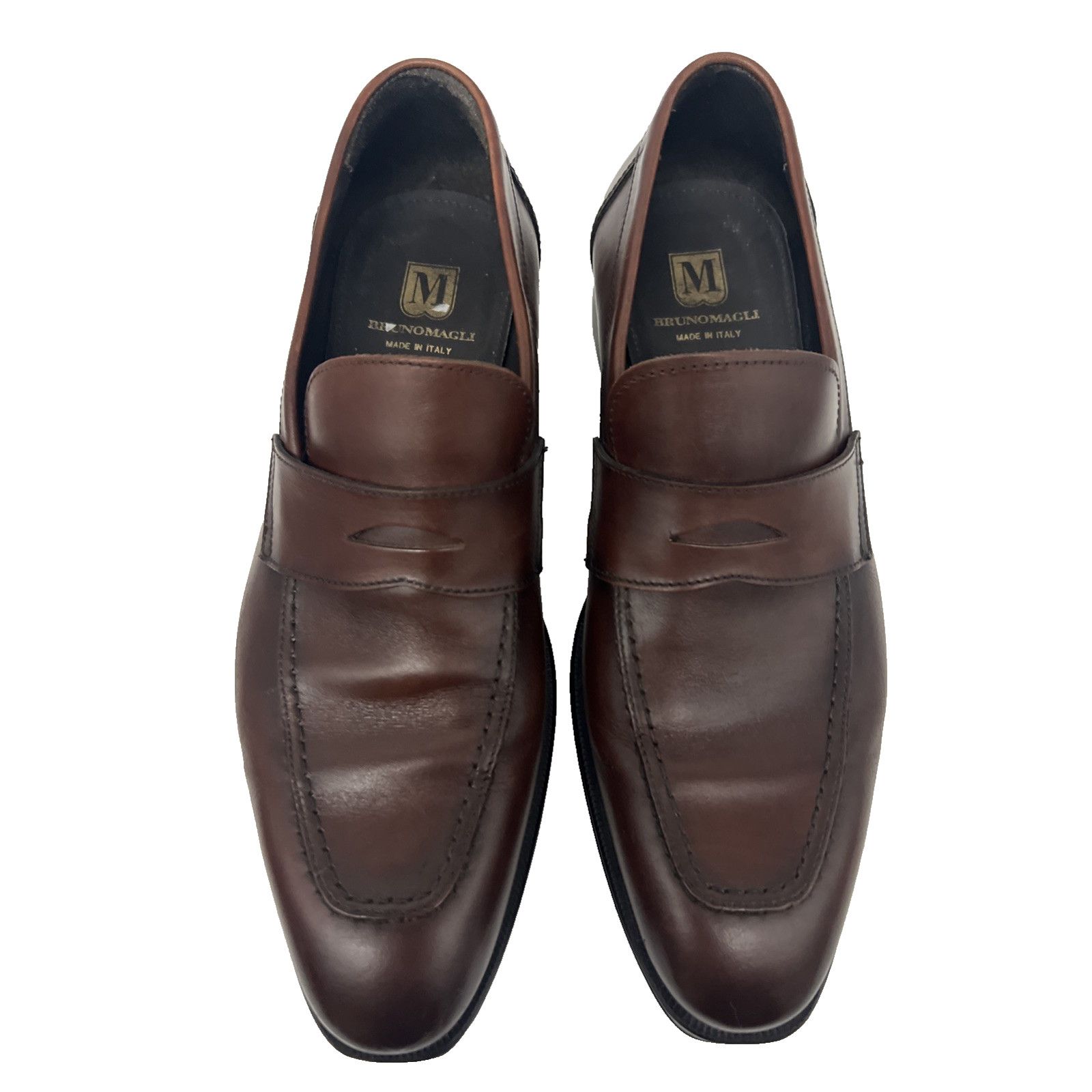 Bruno Magli Bruno Magli Hudson Penny Loafers Shoes US 10M Brown Leather Size US 10 / EU 43 - 3 Thumbnail