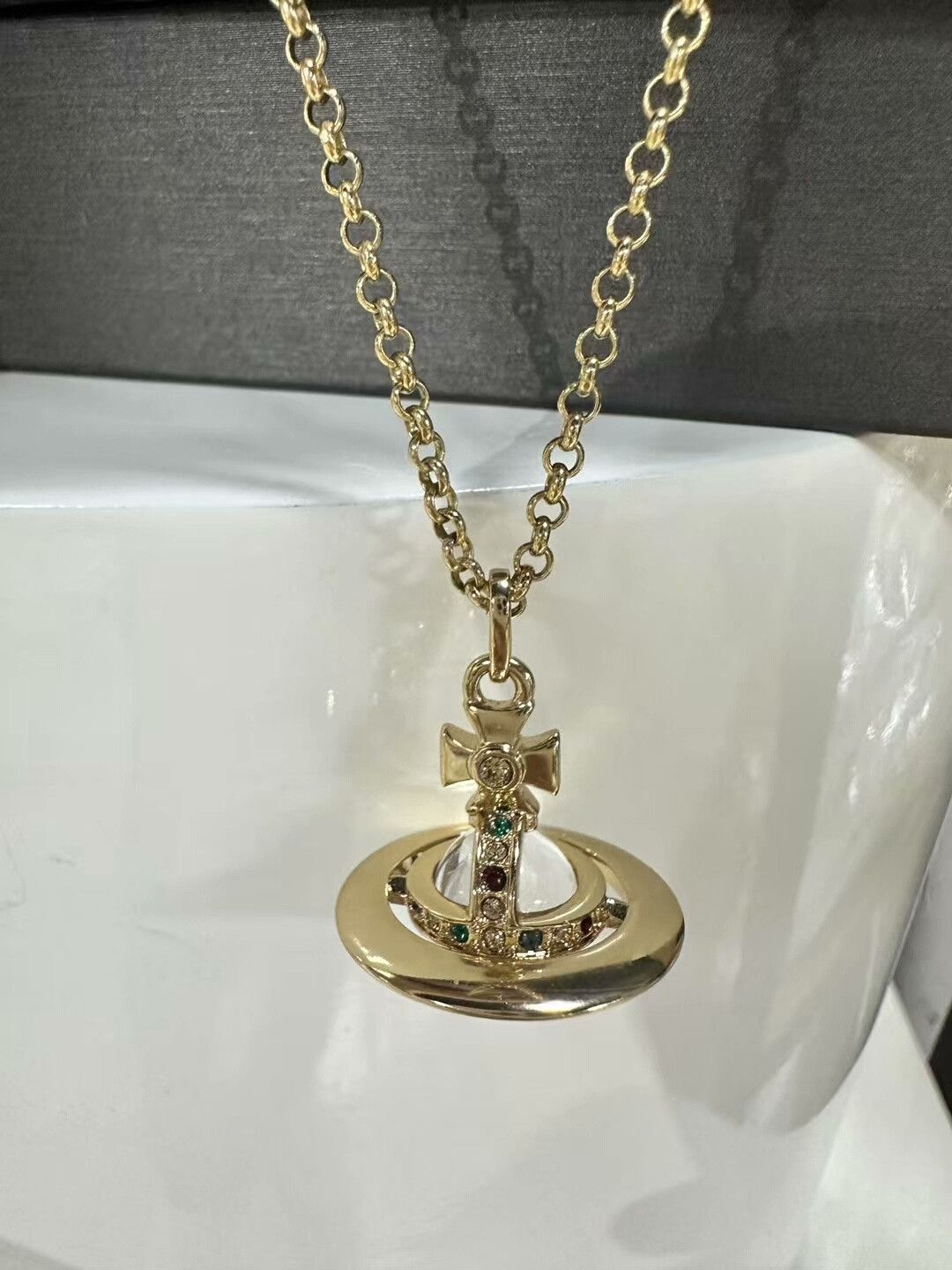 Vivienne Westwood Vivienne Westwood Saturn Necklace Size ONE SIZE - 1 Thumbnail