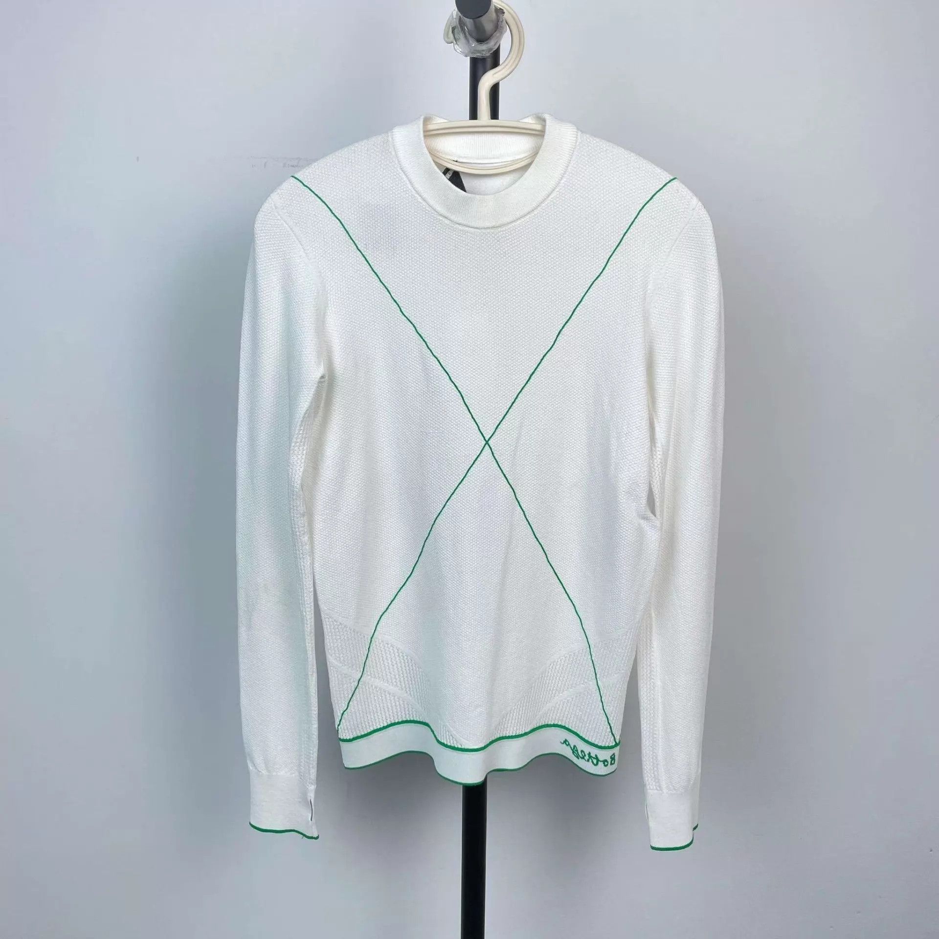 Bottega Veneta BV 95 New knit pullover white green Size US S / EU 44-46 / 1 - 1 Thumbnail