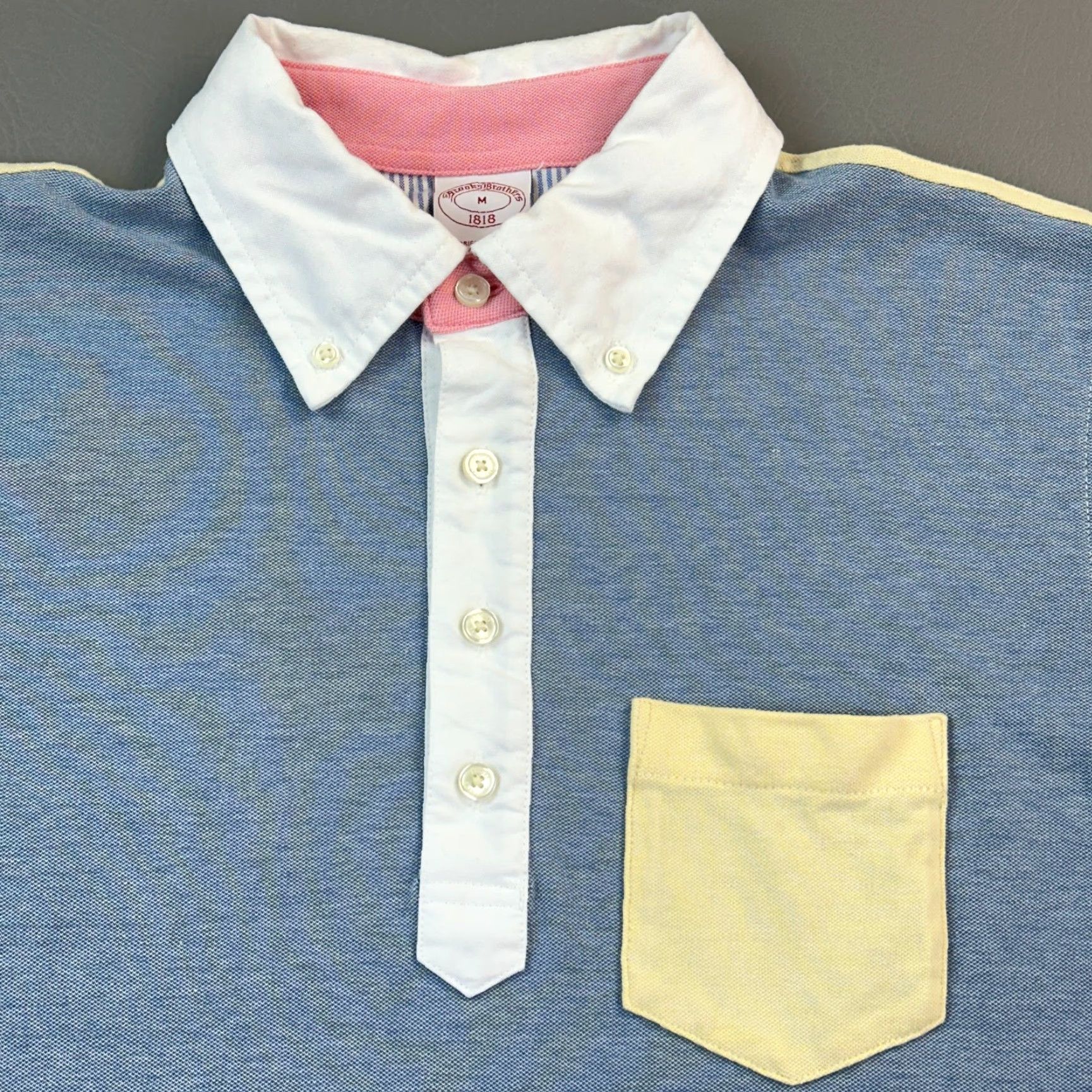 Brooks Brothers Brooks Brothers 1818 Polo Shirt Mens Medium Colorblock Original Fit Stretch Size US M / EU 48-50 / 2 - 3 Thumbnail