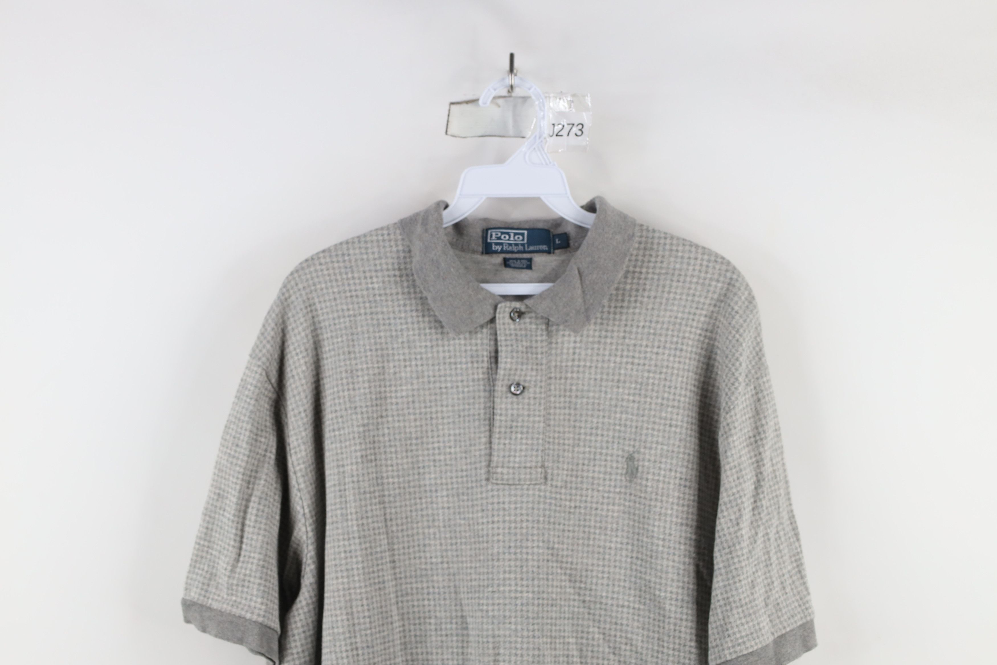 Ralph Lauren × Vintage Vintage 90s Ralph Lauren Houndstooth Collared Polo Shirt Size US L / EU 52-54 / 3 - 2 Thumbnail