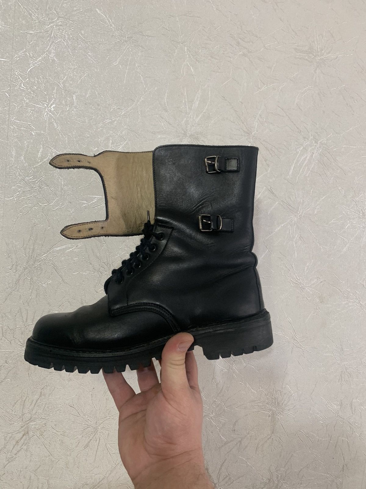 Vintage Soldini Vintage 80’s Military Combat Italian Leather Boots Size US 11 / EU 44 - 7 Thumbnail