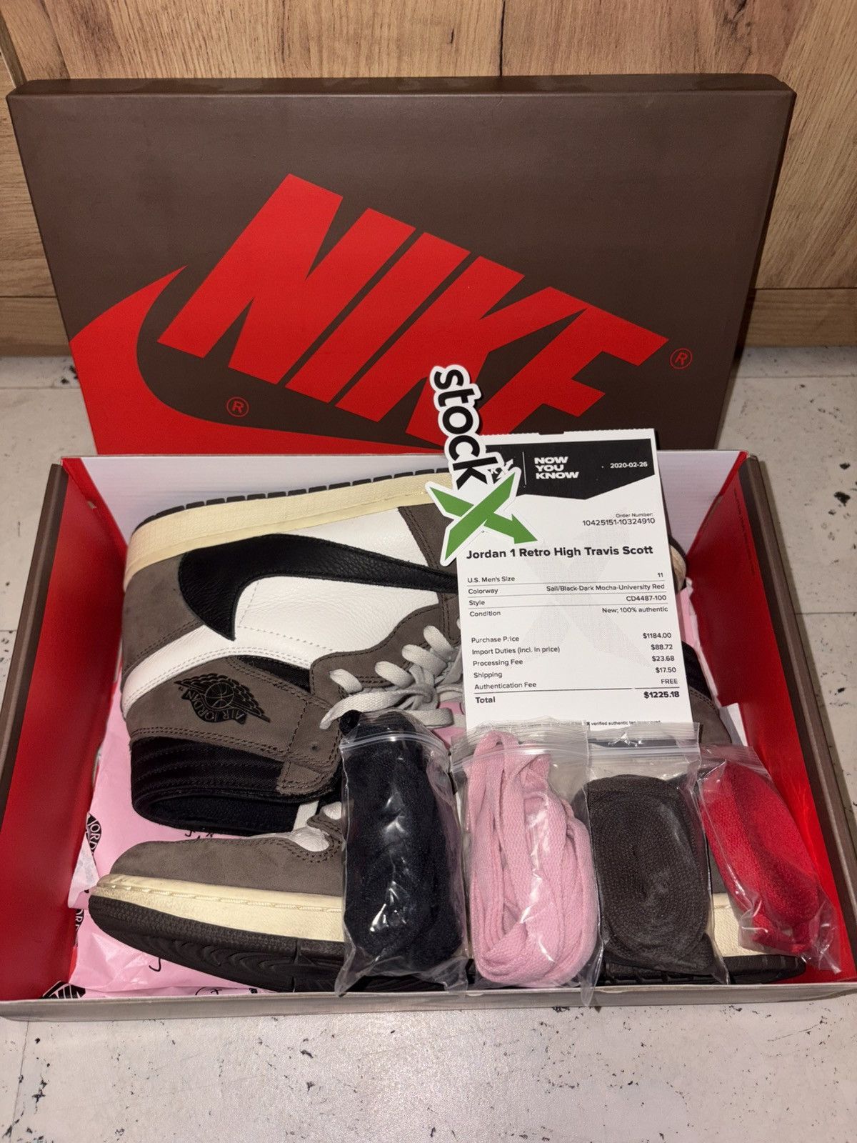 Jordan Brand Jordan 1 Retro High OG SP Travis Scott mocha Size US 11 / EU 44 - 8 Thumbnail