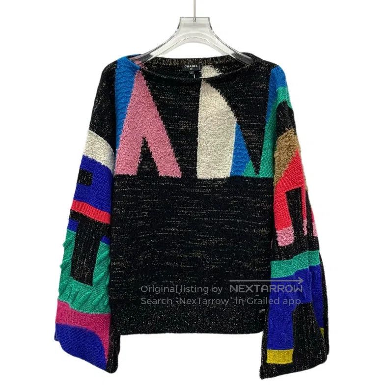 Chanel Chanel Colour block geometric colour block inlaid cashmere Size S / US 4 / IT 40 - 1 Thumbnail