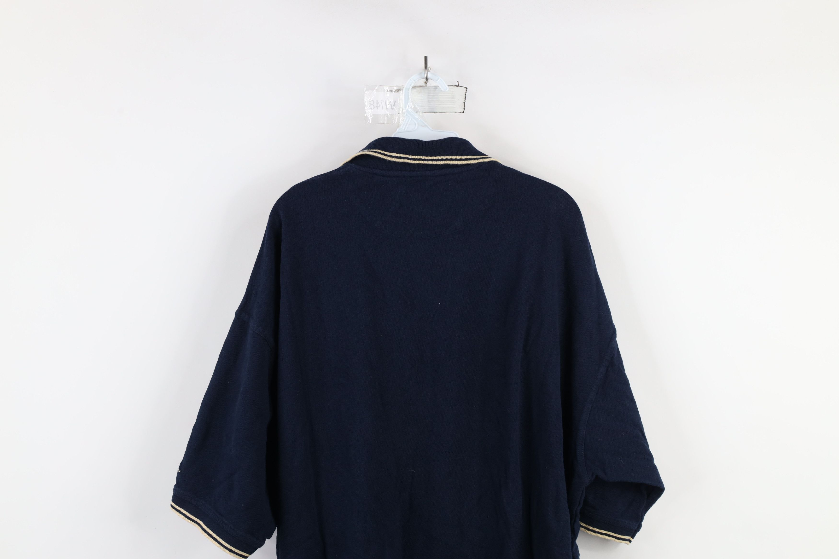Vintage Vintage 90s Faded Notre Dame University Polo Shirt Blue Size US XXL / EU 58 / 5 - 10 Thumbnail
