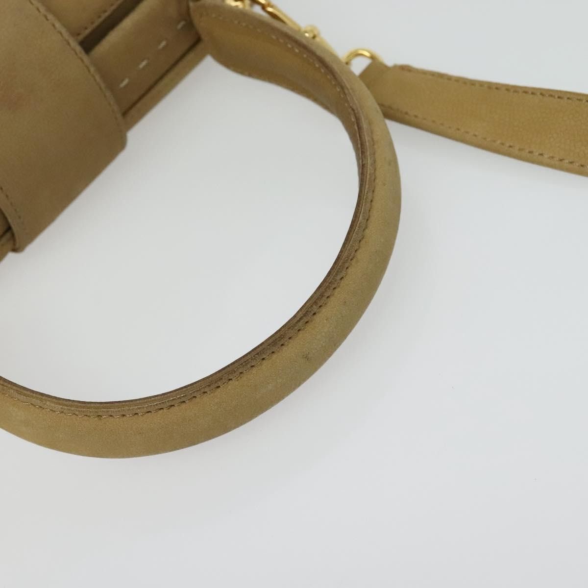 Celine CELINE Hand Bag Leather Beige Gold Size ONE SIZE - 7 Thumbnail