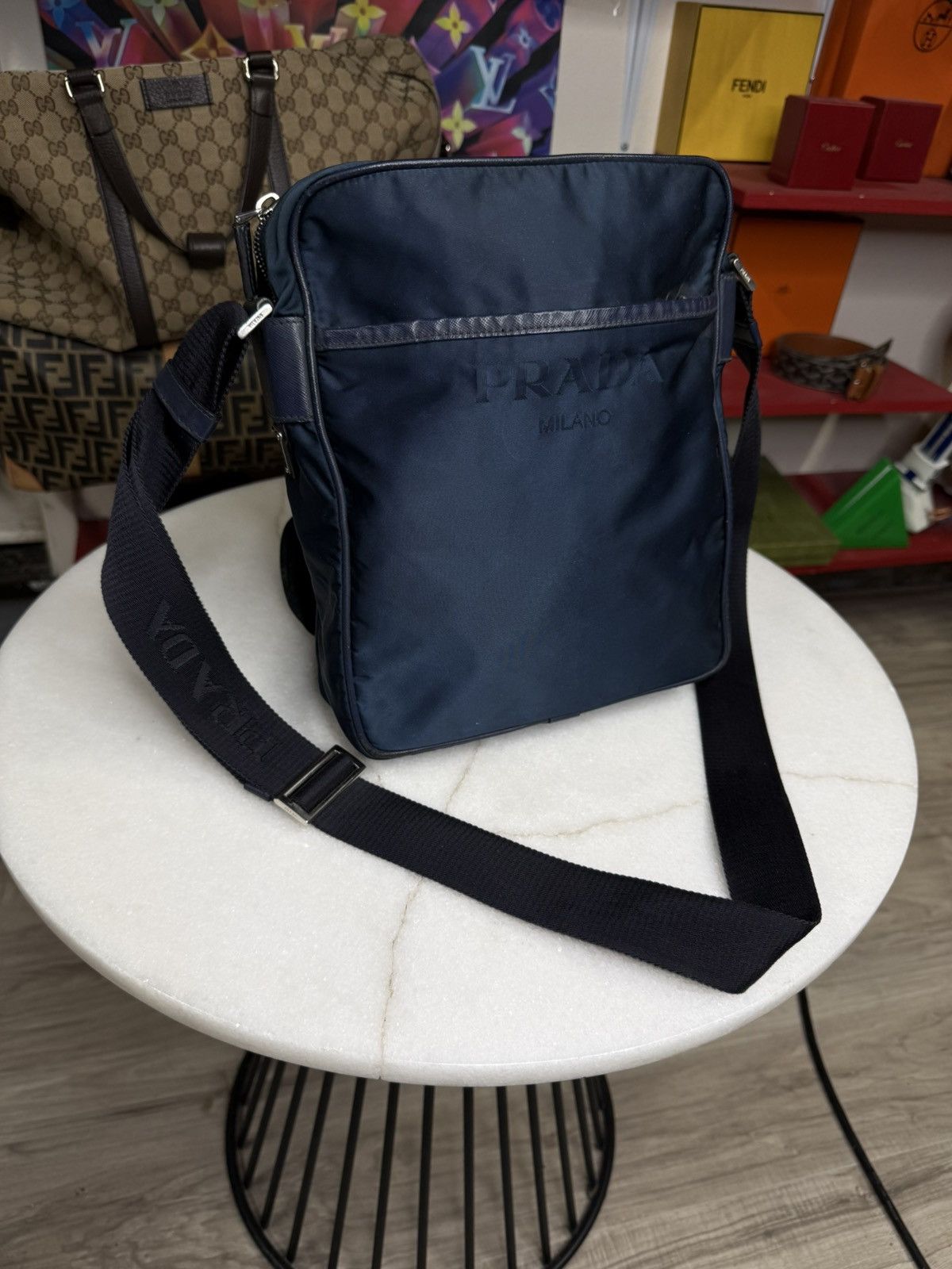 Prada Prada Messenger Nylon Bag Prada Logo Crossbody Bag Preowned Size ONE SIZE - 20 Thumbnail