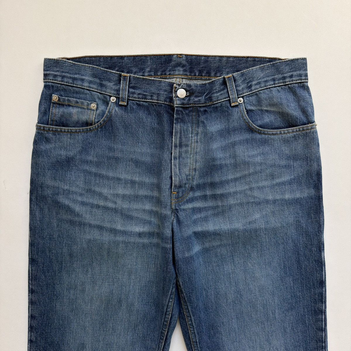 Helmut Lang OG ‘Whiskered Blue Denim’ Jeans Size US 36 / EU 52 - 4 Thumbnail
