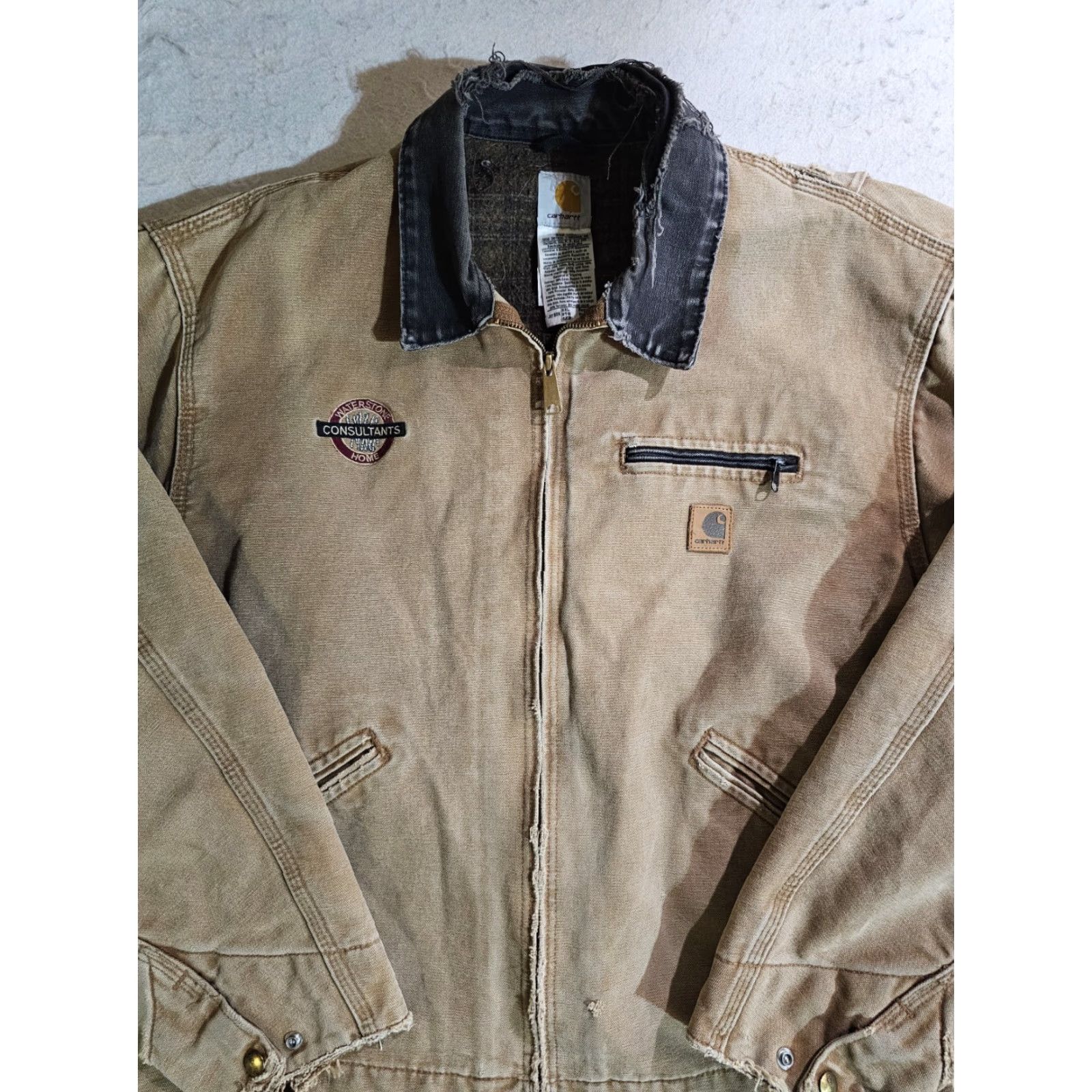 Carhartt VINTAGE Carhartt Jacket Canvas Detroit J97 BRN Distressed Size XXL Brown Women/Men? Size US XXL / EU 58 / 5 - 4 Thumbnail