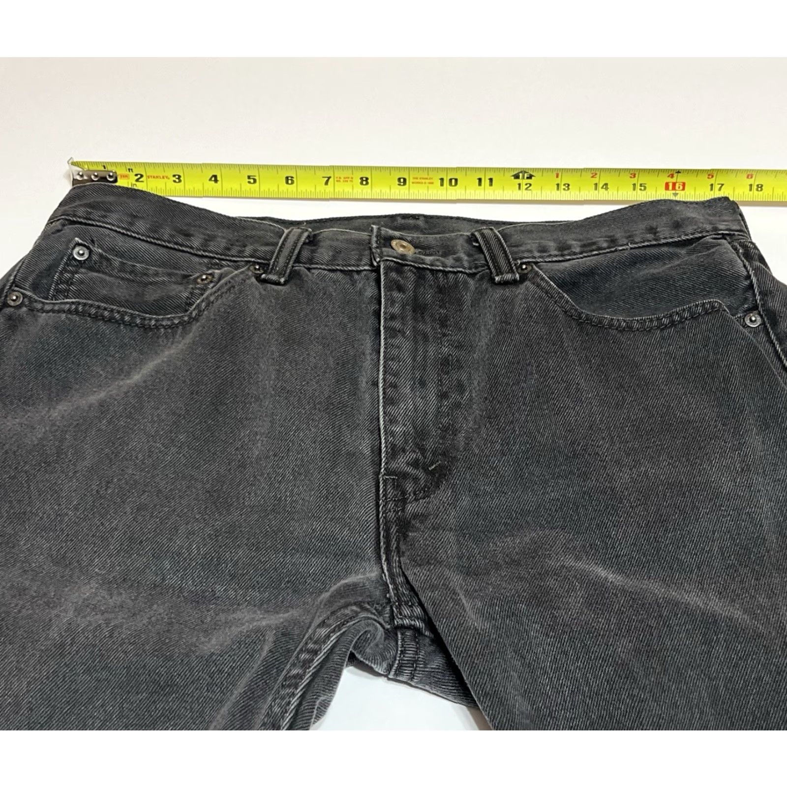 Levi's Levi's 505 Jeans Mens Regular Straight Denim Black Wash 34x32 5-Pocket Belt Loops Size US 34 / EU 50 - 3 Thumbnail