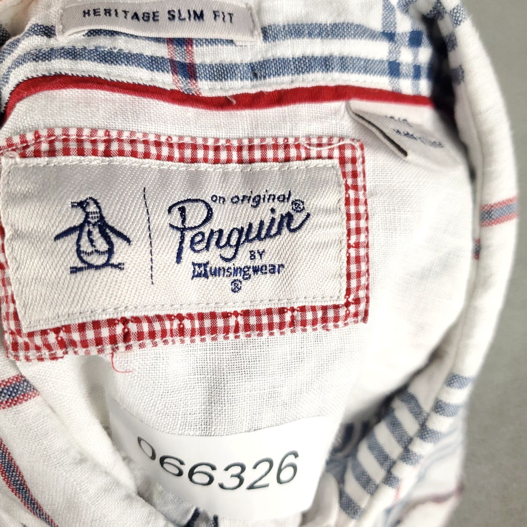 Original Penguin Penguin Mens Shirt Size Large Blue White Plaid Linen Button Up Short Sleeve Size US L / EU 52-54 / 3 - 7 Thumbnail