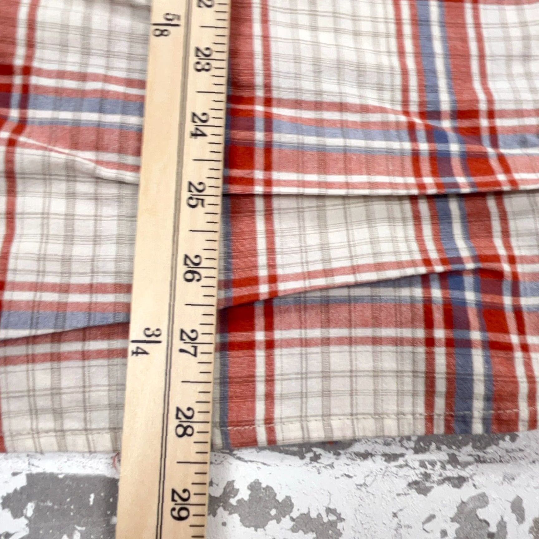 Wrangler Wrangler Shirt Men Large Red White Plaid Button Up Western Cowboy Work Pockets Size US L / EU 52-54 / 3 - 6 Thumbnail