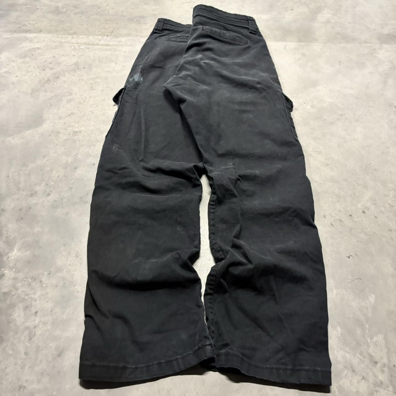 Japanese Brand × Vintage Crazy Vintage Y2K/2000s Grunge Faded Black Skater Cargo Pants! Size US 30 / EU 46 - 4 Thumbnail