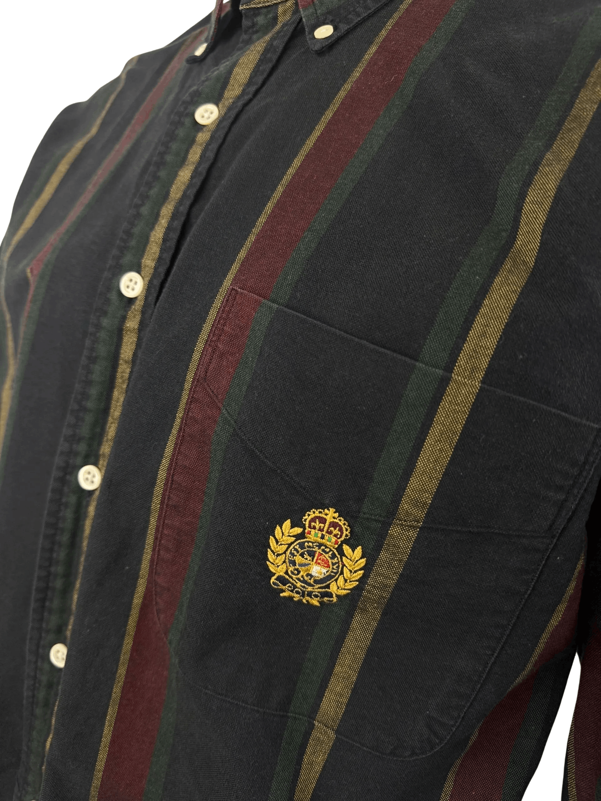 Polo Ralph Lauren VTG 90s Polo Ralph Lauren Blue-Tag Embroidered Crest Logo Size US XL / EU 56 / 4 - 4 Thumbnail