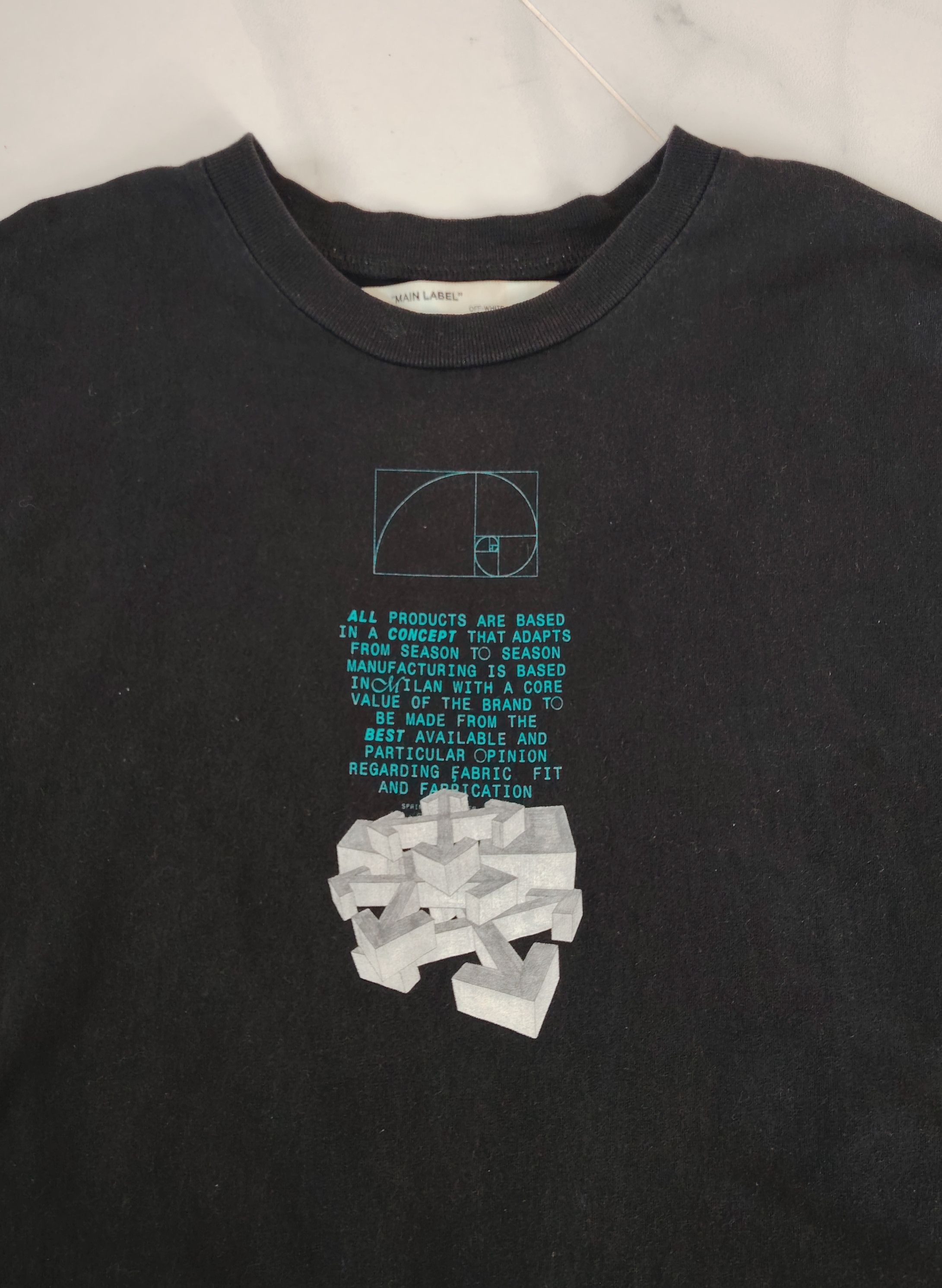 Off-White Off-White SS20 Golden Ratio Dripping Arrows Slim Tee Size US S / EU 44-46 / 1 - 5 Thumbnail