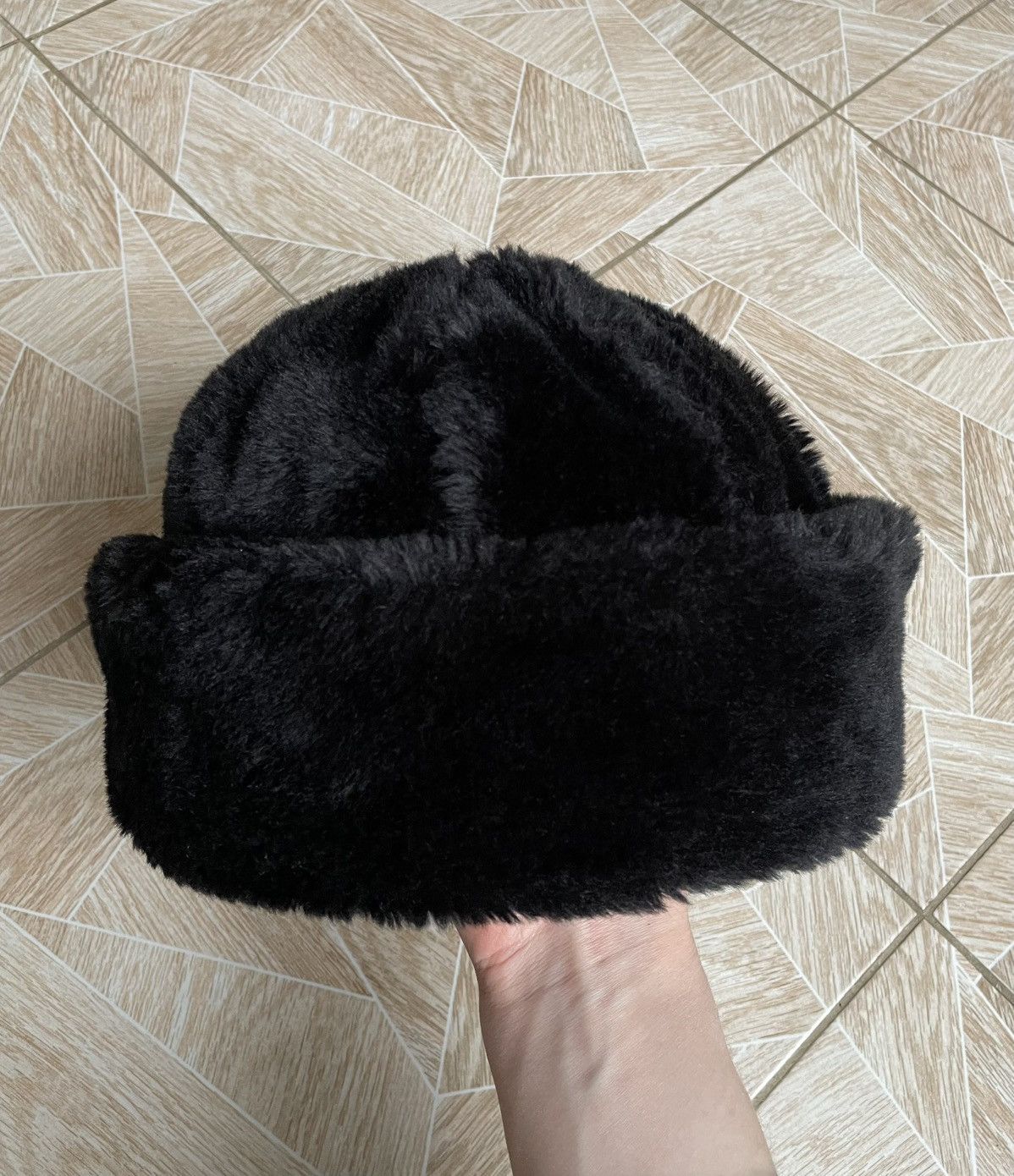 Designer × Japanese Brand × Vintage Vintage 90s USSR Style Ushanka Duck Down Faux Fur Hat S/M Size ONE SIZE - 1 Thumbnail