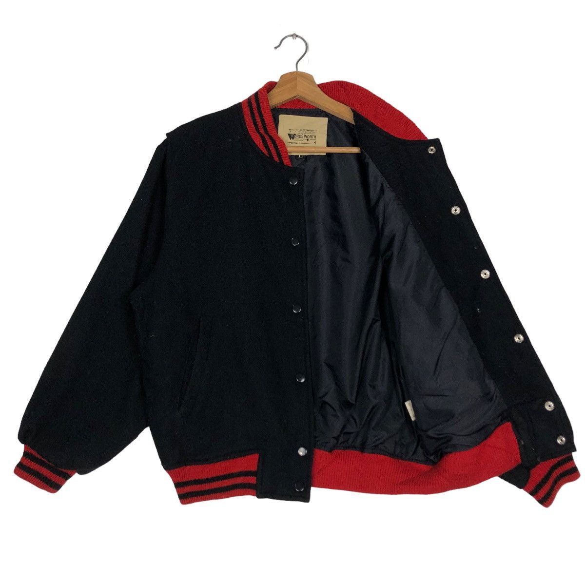 Vintage 🔥90’s Vintage Varsity Jacket Words Worth Japan Issey Miyake Size US L / EU 52-54 / 3 - 9 Thumbnail