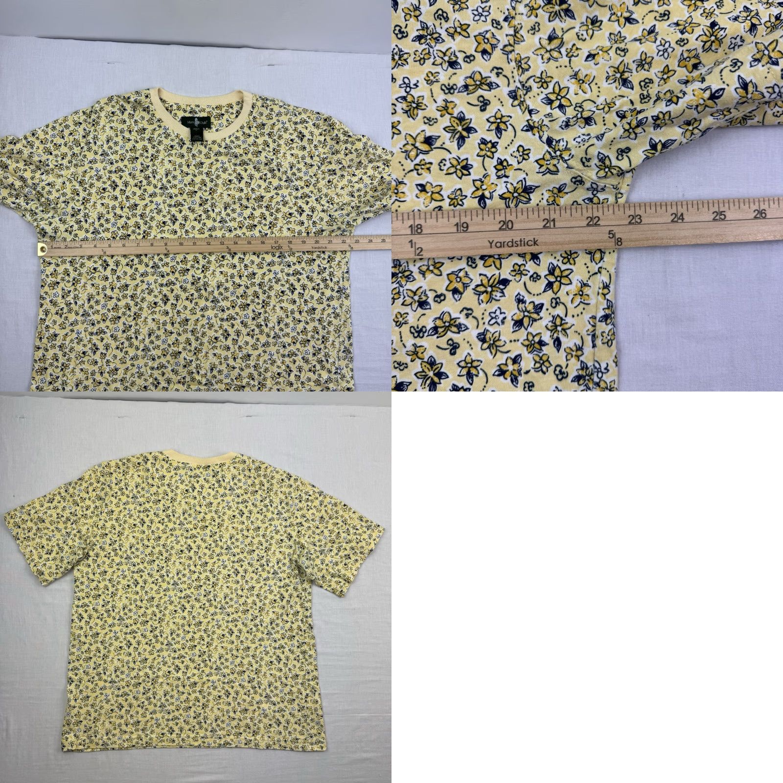 Gloverall VINTAGE Hunt Club Shirt Womens L Yellow Floral 90s Fun Casual Regular Fit Size L / US 10 / IT 46 - 8 Thumbnail