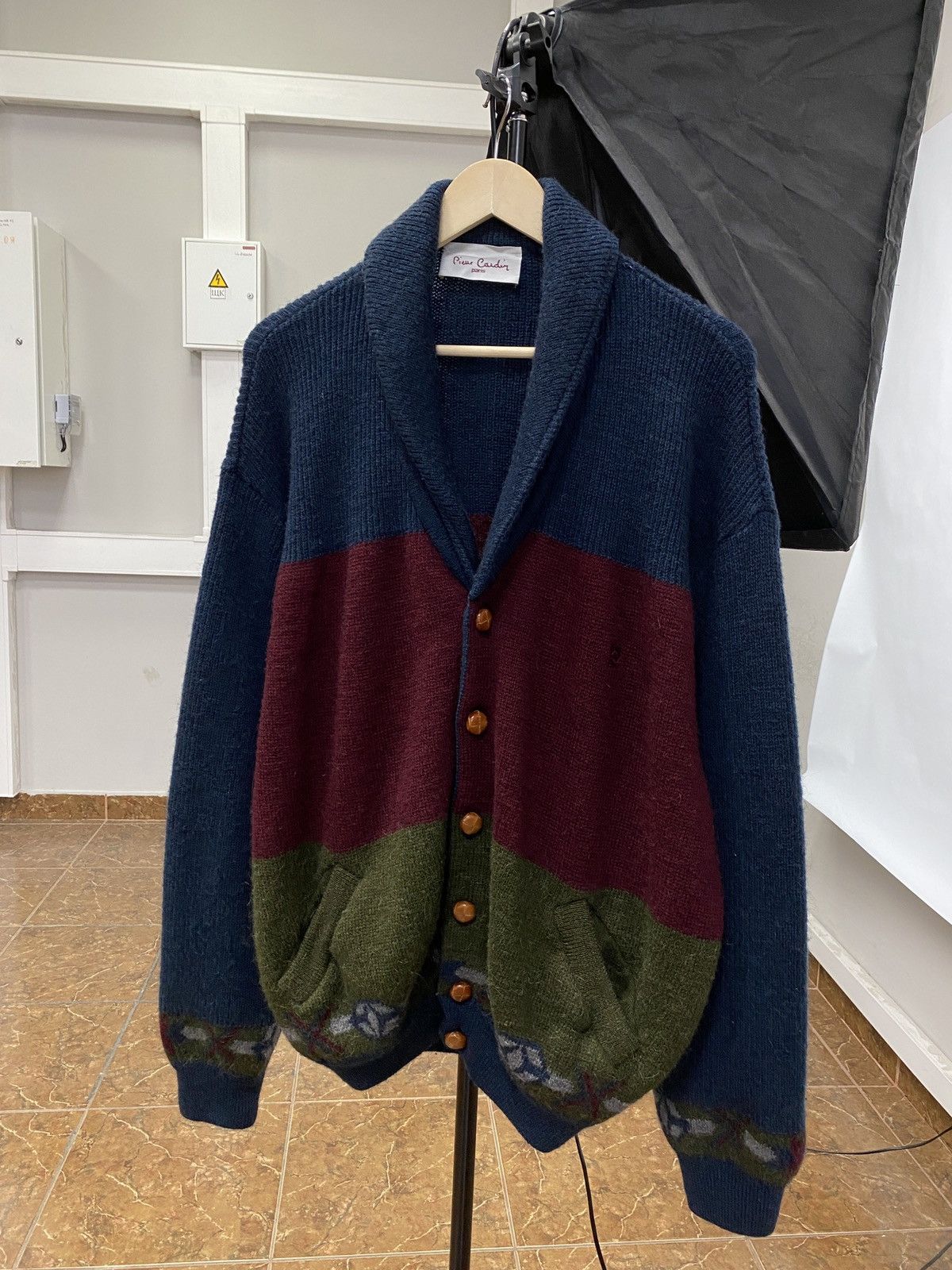 Pierre Cardin 🇫🇷 Vintage 90s Pierre Cardin Paris Wool Alpaca Cardigan Italy Size US M / EU 48-50 / 2 - 1 Thumbnail