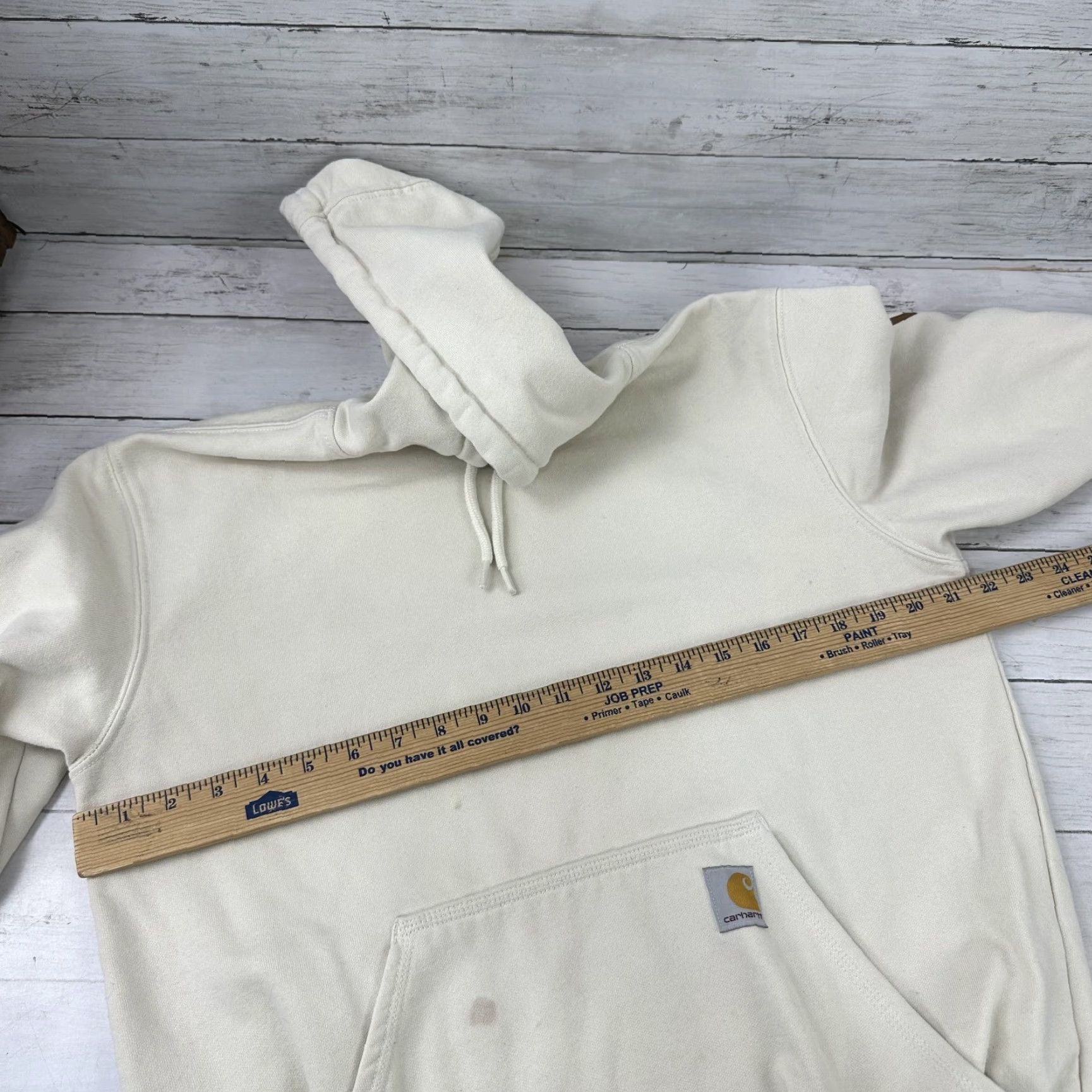 Carhartt Carhartt Gray K288 Men’s Size Small Hoodie Tan sleeve Logo Size US S / EU 44-46 / 1 - 7 Thumbnail