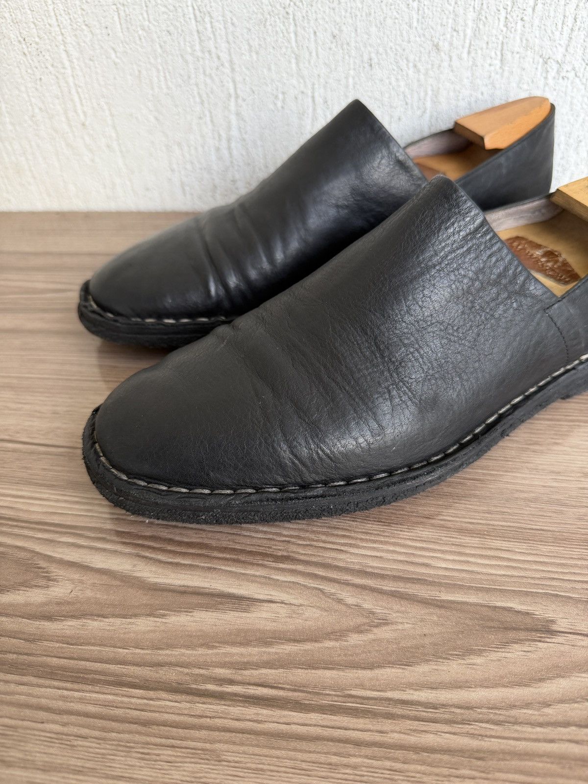 Ann Demeulemeester Leather mules clogs loafer with creep sole Size US 8 / EU 41 - 2 Thumbnail