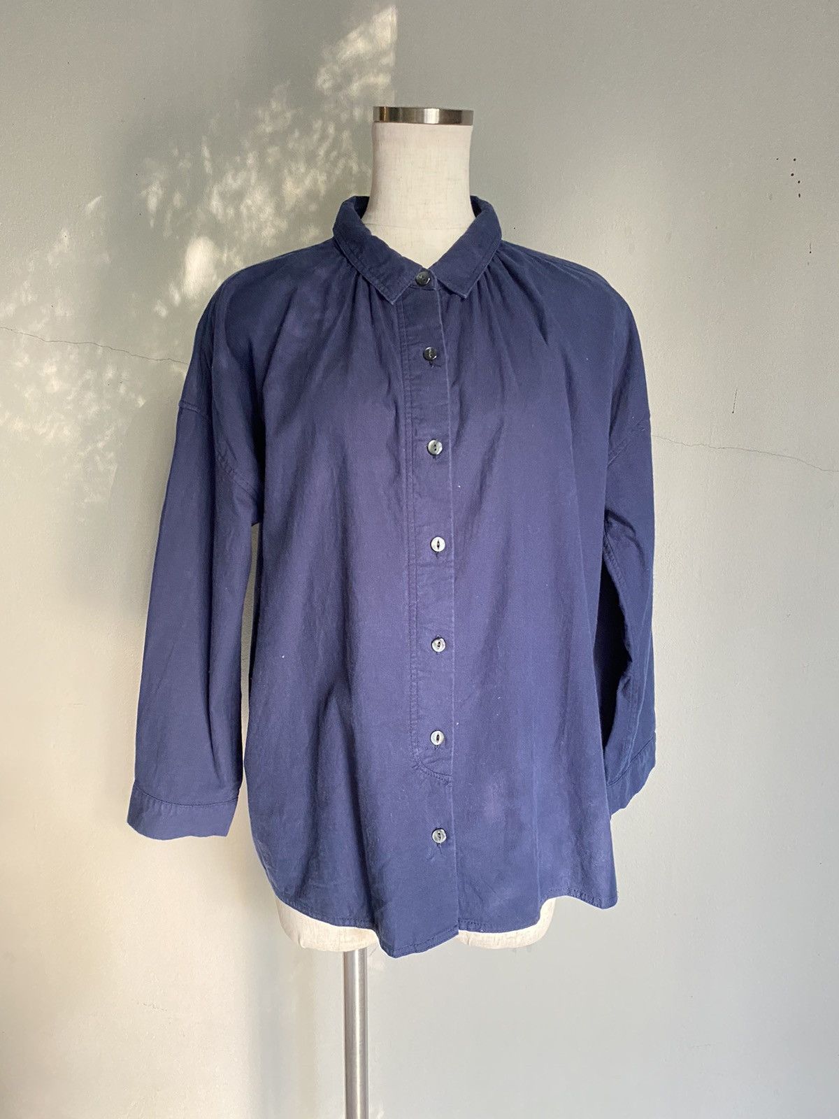 Japanese Brand Sabbatum Dark blue collared shirt Size M / US 6-8 / IT 42-44 - 8 Thumbnail