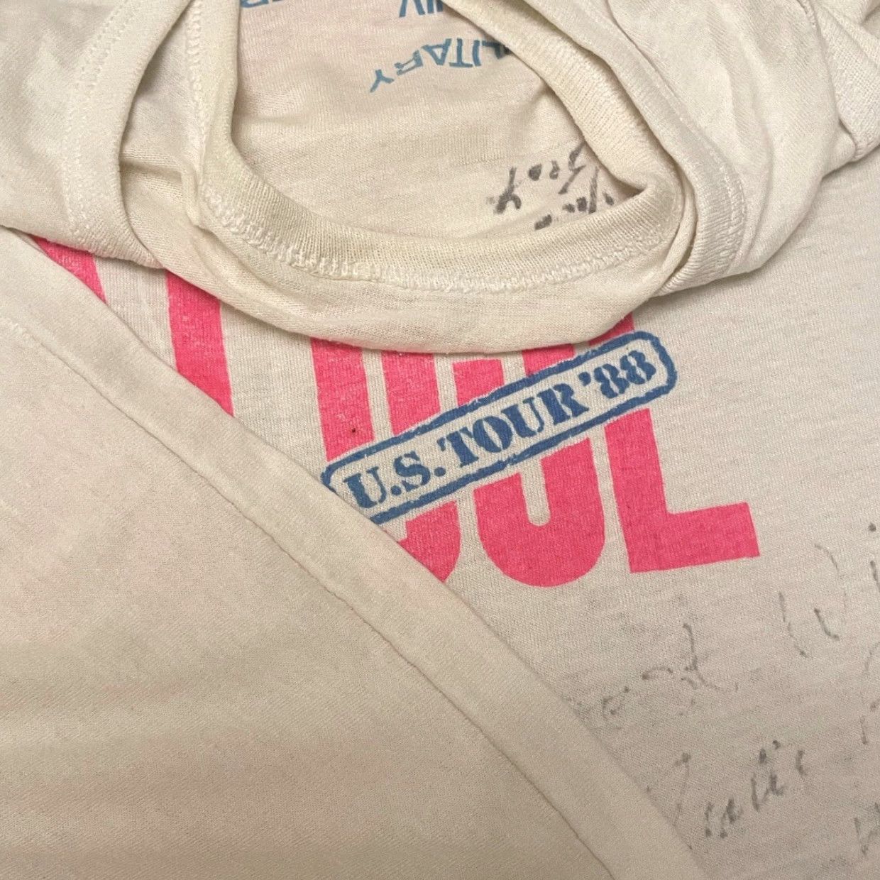 Disney VINTAGE Exposé 1988 Tour Shirt Tank Top Signed White M Men 80s Disney Pleasure Island Concert M Mens Size US M / EU 48-50 / 2 - 5 Thumbnail