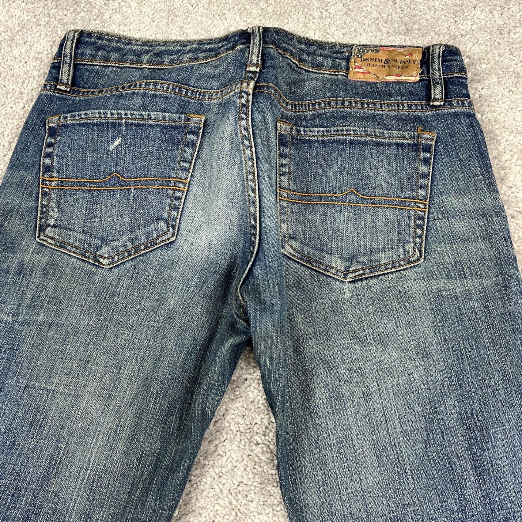Ralph Lauren VINTAGE Denim & Supply Ralph Lauren Jeans Womens 27/30 Straight Low Rise Blue 30x30 Mens? No Size 27" / US 4 / IT 40 - 6 Thumbnail