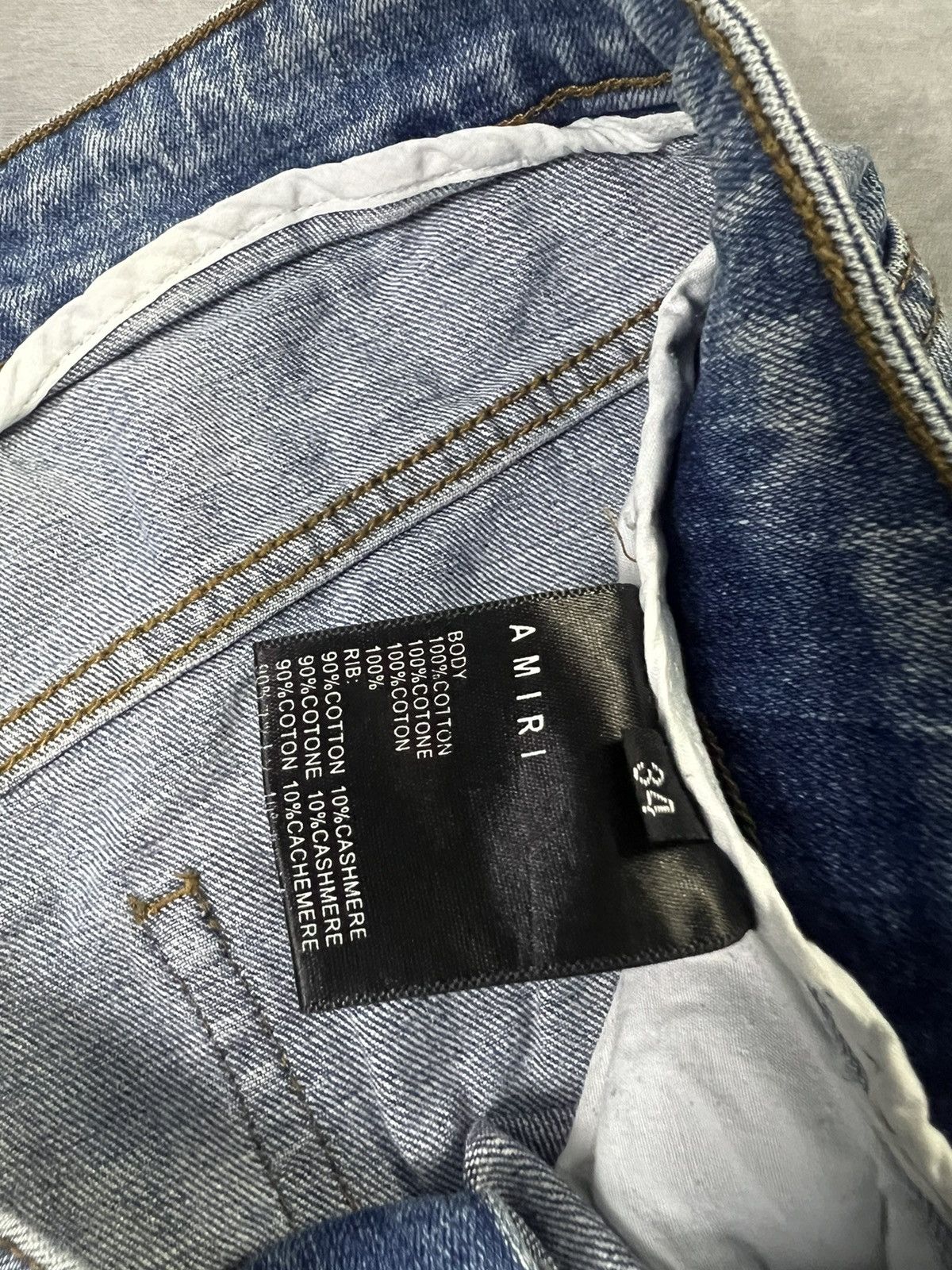 Number (N)ine 2000s Amiri Mx1 Distressed Ripped Wash Jeans Lgb Ifsix Size US 32 / EU 48 - 9 Thumbnail