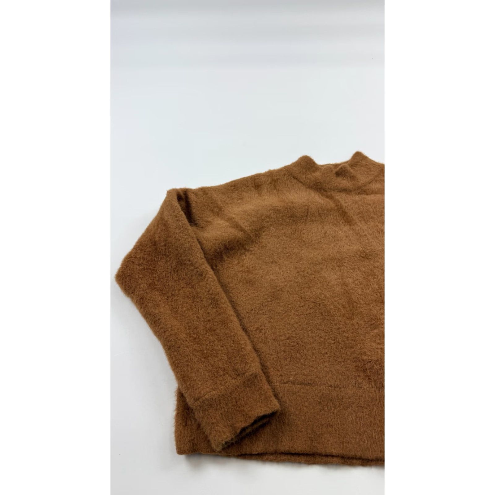 Bailey 44 Bailey 44 Sweater Womens Large Brown Fuzzy Mock Neck Pullover Size L / US 10 / IT 46 - 2 Thumbnail