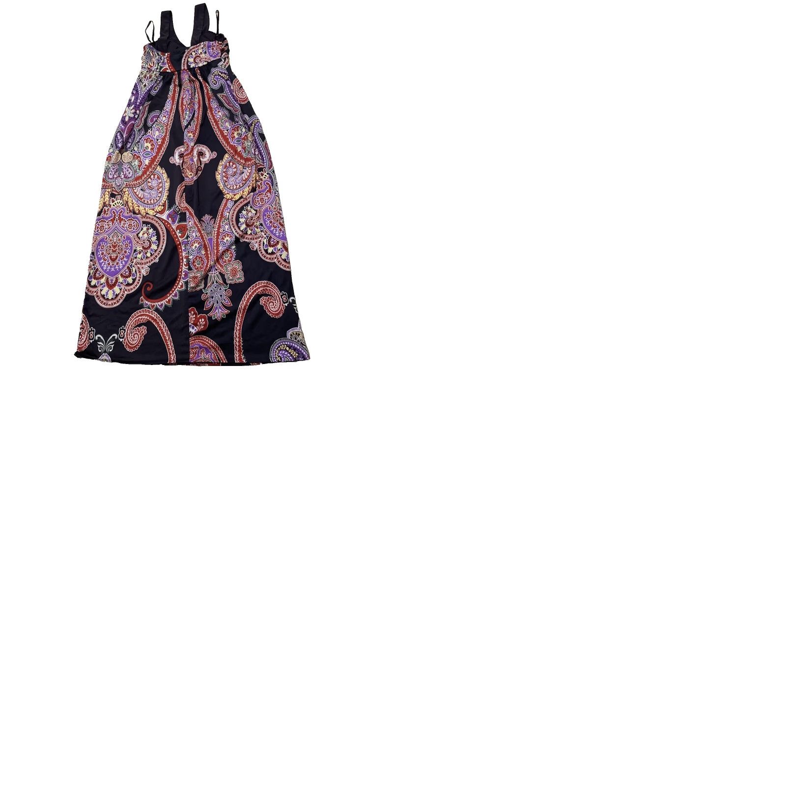Paige VINTAGE ALYN PAIGE NY Paisley Maxi Dress Women S Y2k Stretchy Padded Boho Pink Tan Dress Size S / US 4 / IT 40 - 10 Thumbnail