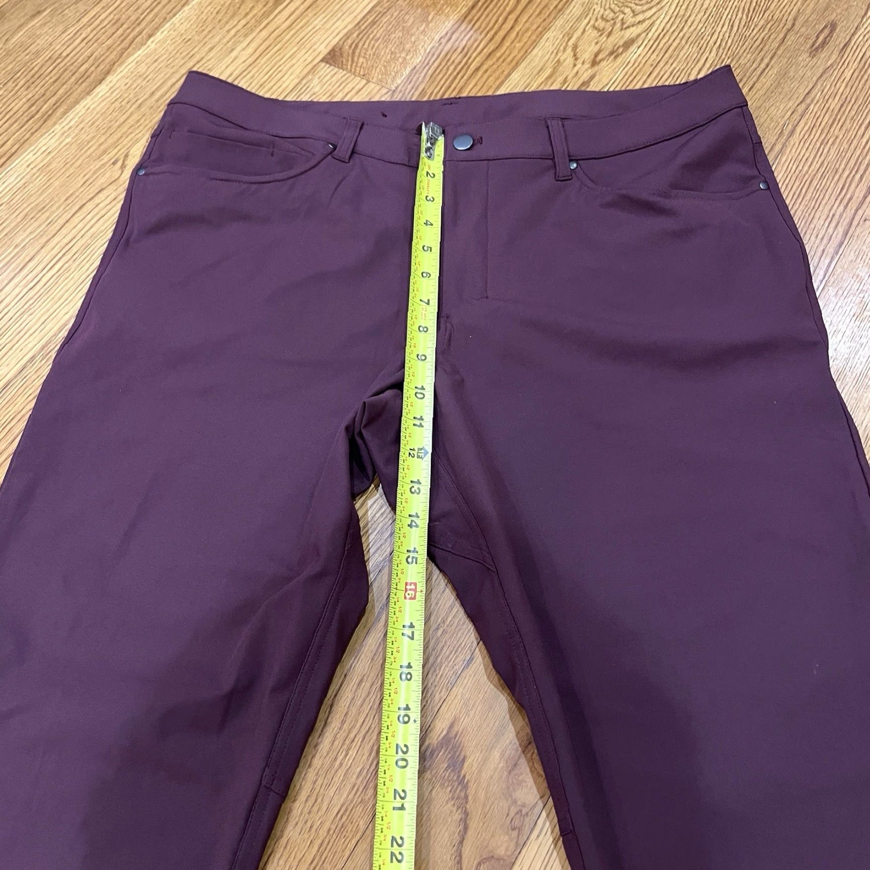 Lululemon Lululemon Commission ABC Pant Pants Mens 38x31 Burgundy Chino Classic Fit Size US 38 / EU 54 - 6 Thumbnail