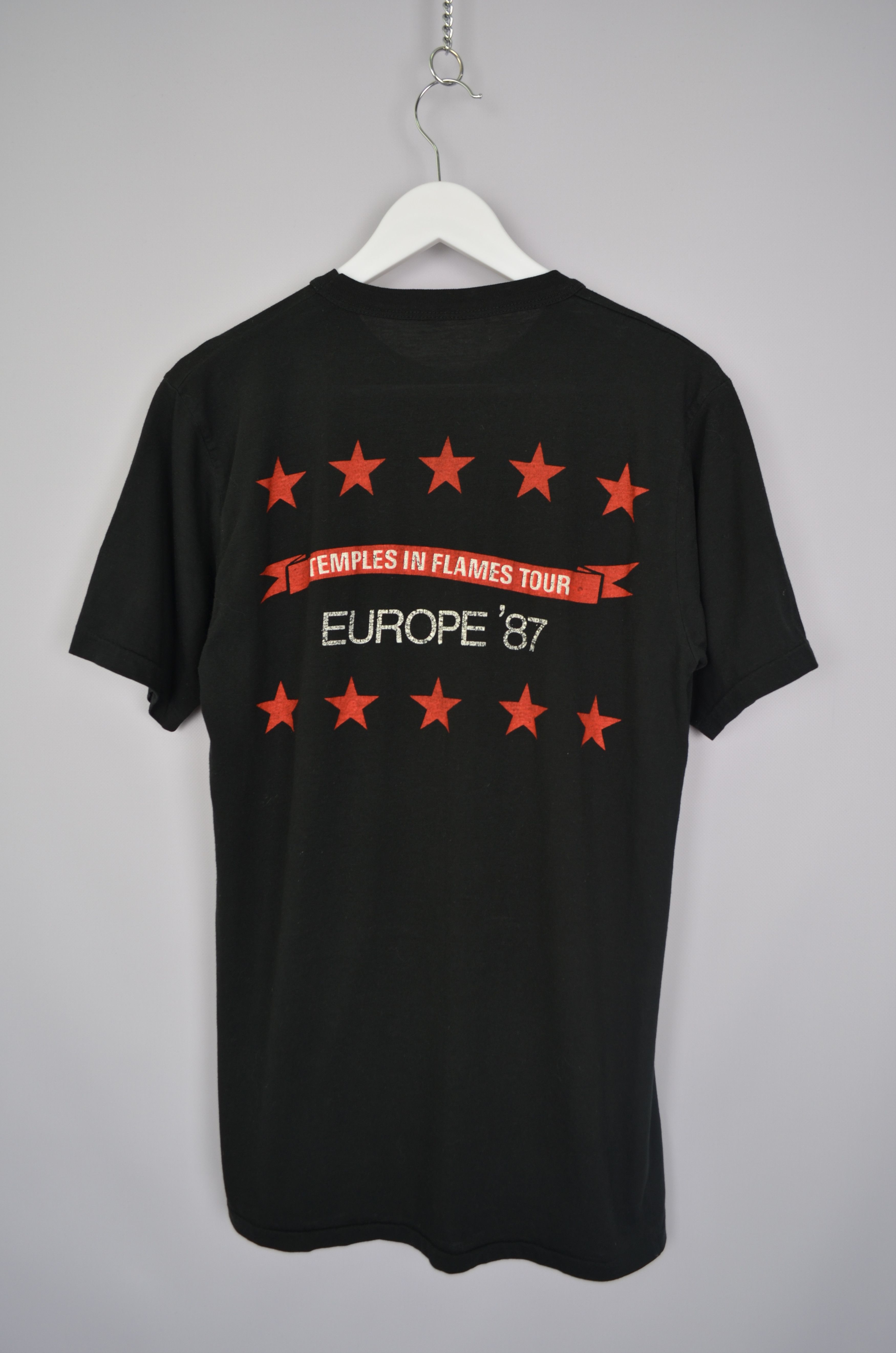 Band Tees × Vintage BOB DYLAN Vintage T-SHIRT TEMPLES IN FLAMES TOUR 1986-87 Size US S / EU 44-46 / 1 - 11 Thumbnail