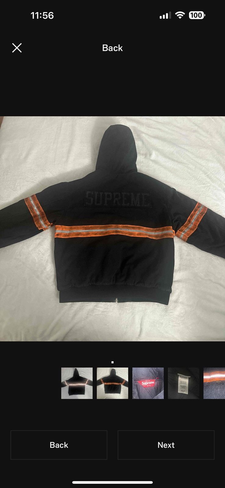 Supreme Supreme Reflective stripe hooded work jacket Size US L / EU 52-54 / 3 - 2 Thumbnail