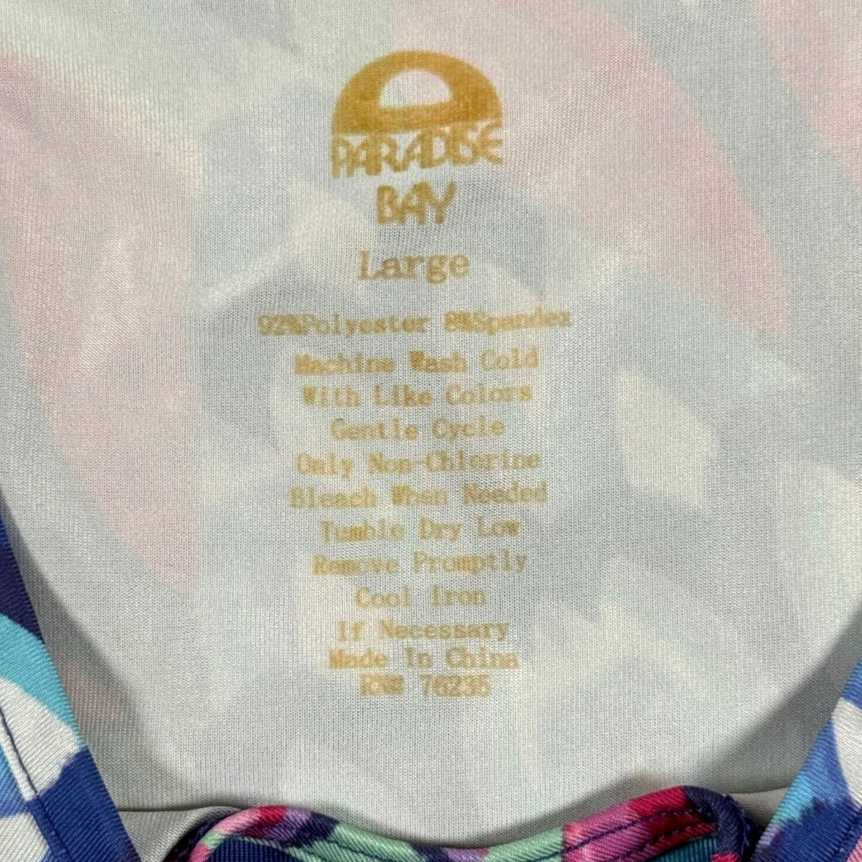 Paradise Paradise Bay Tank Dress Colorful Print Sleeveless Casual Keyhole Neck L Beach Size L / US 10 / IT 46 - 6 Thumbnail