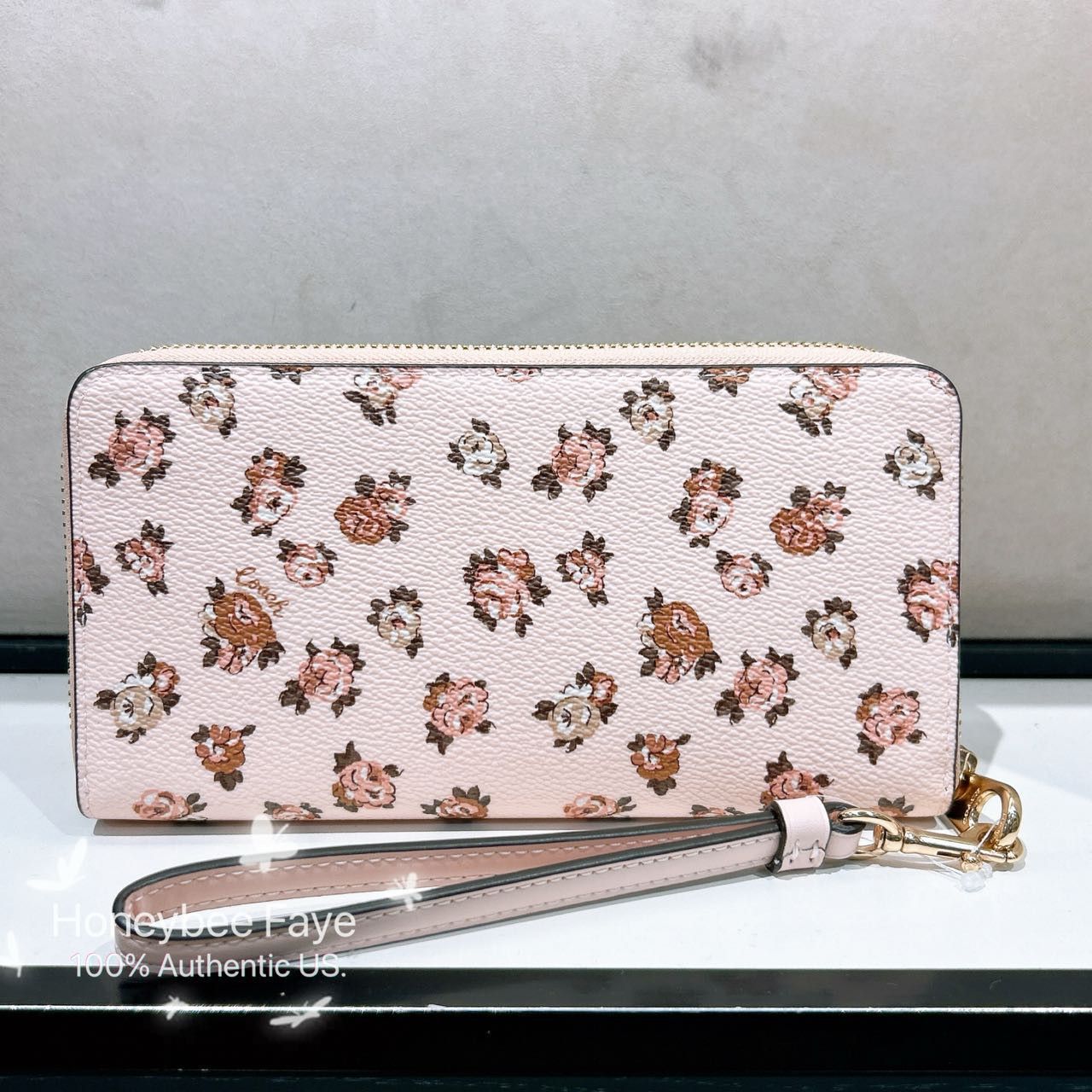 Coach Long Zip Around Wallet With Rosette Print CZ329 Size ONE SIZE - 2 Thumbnail