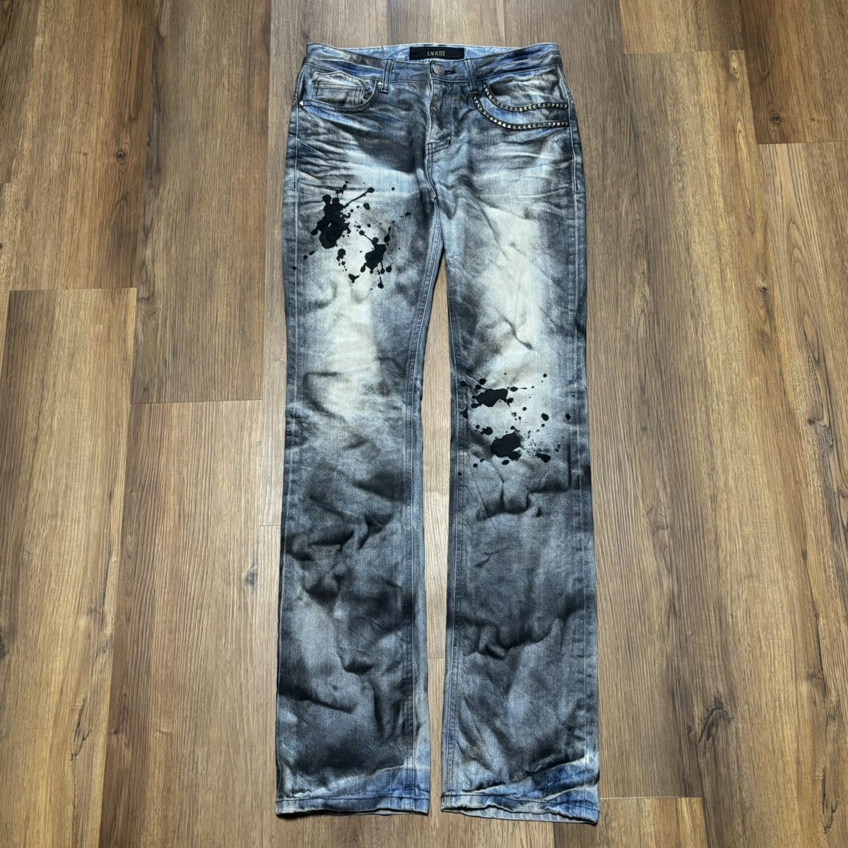 Japanese Brand LAGUST Studs Denim Pants (Japanese Label) Size US 30 / EU 46 - 1 Thumbnail