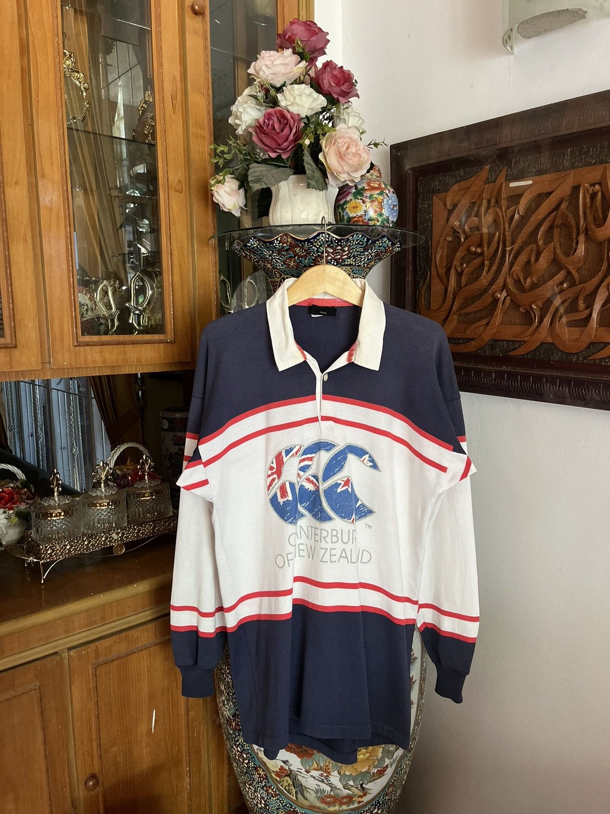Canterbury of New Zealand Vintage Centerburry Australia Flag Logo Rugby Shirt Size US L / EU 52-54 / 3 - 1 Thumbnail