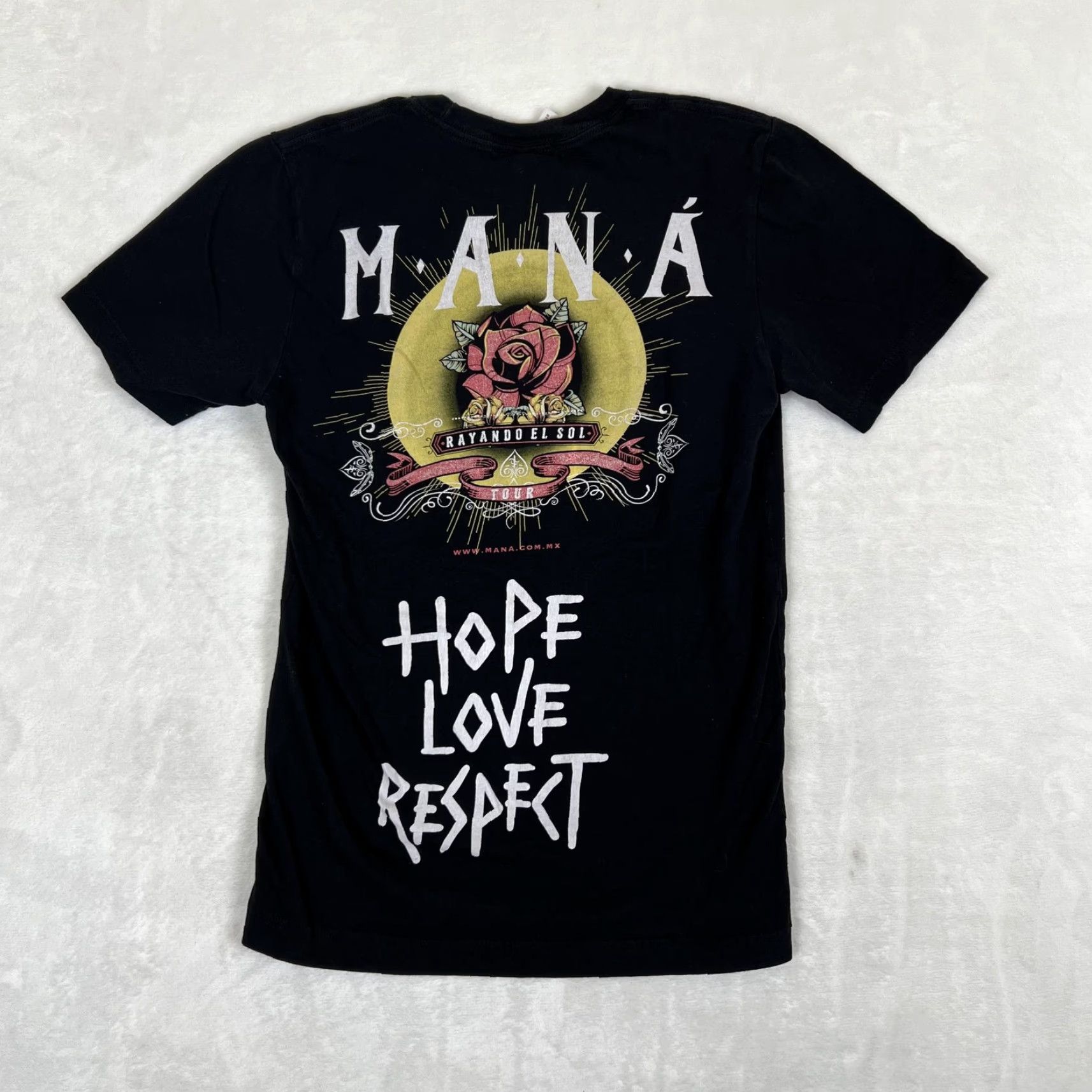 Vintage VINTAGE Maná Rayando El Sol Tour Shirt Womens Small Black Dreamers Hope Love Respect Band Size S / US 4 / IT 40 - 7 Thumbnail